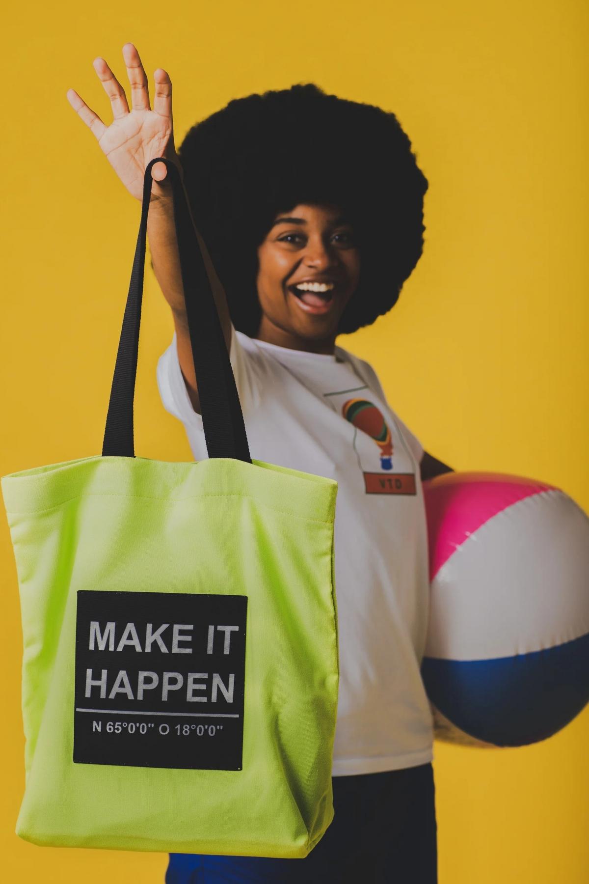 VERB TO DO BOLSO MAKET IT HAPPEN en color VERDE  (2)