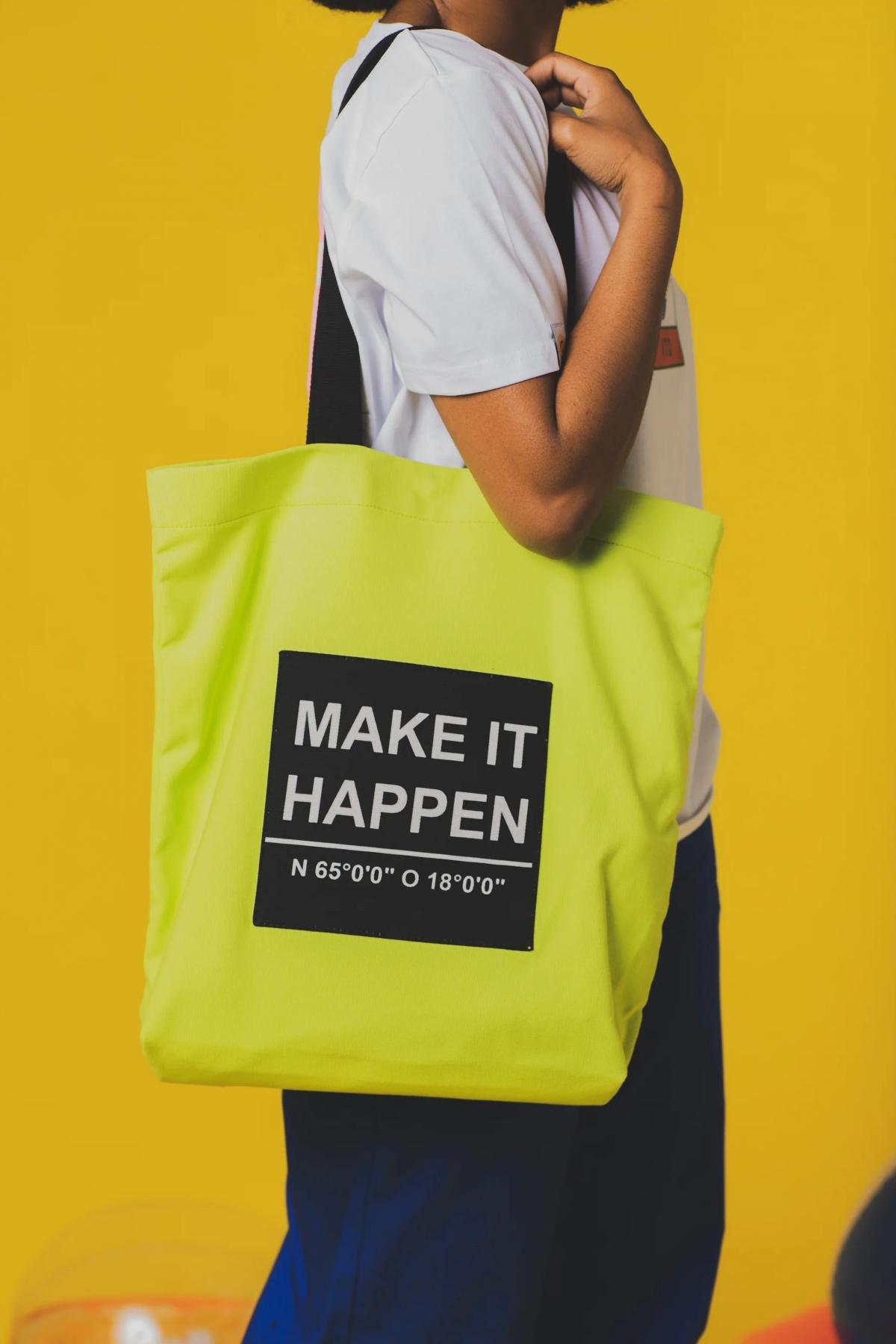 VERB TO DO BOLSO MAKET IT HAPPEN en color VERDE  (3)
