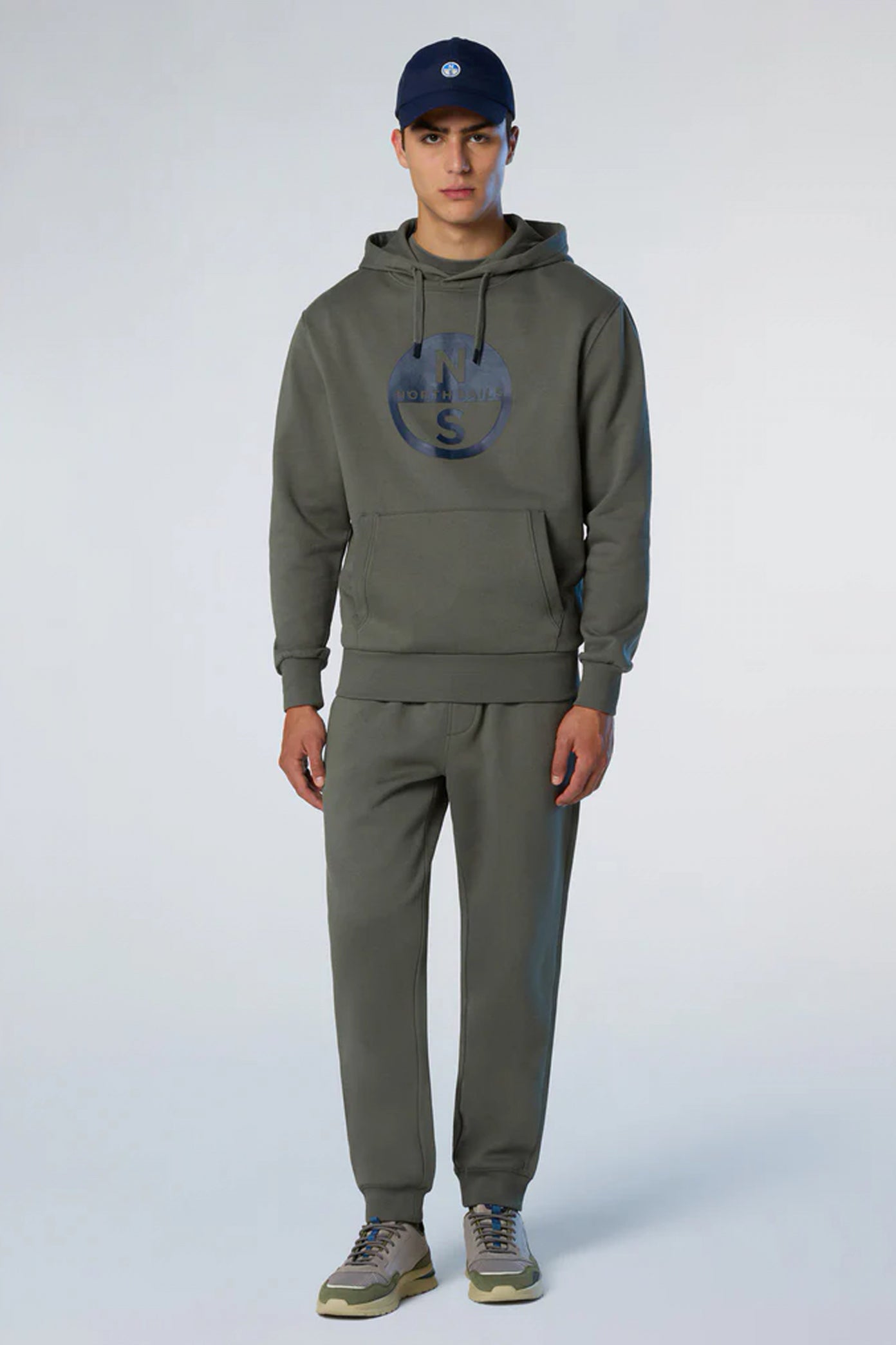 NORTH SAILS HOODED SWEATER en color GRIS  (1)