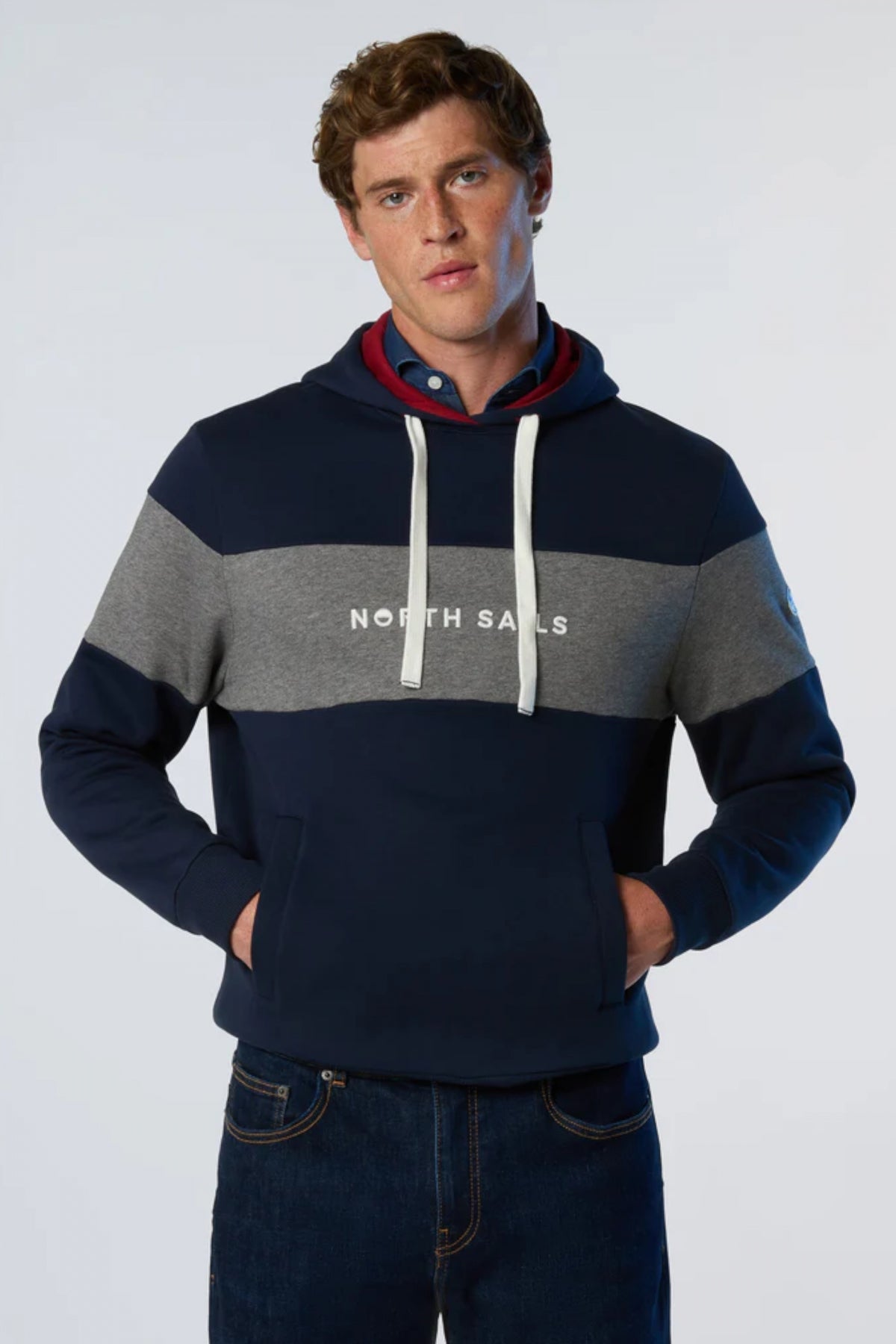 NORTH SAILS HOODED SWEATER en color AZUL  (1)