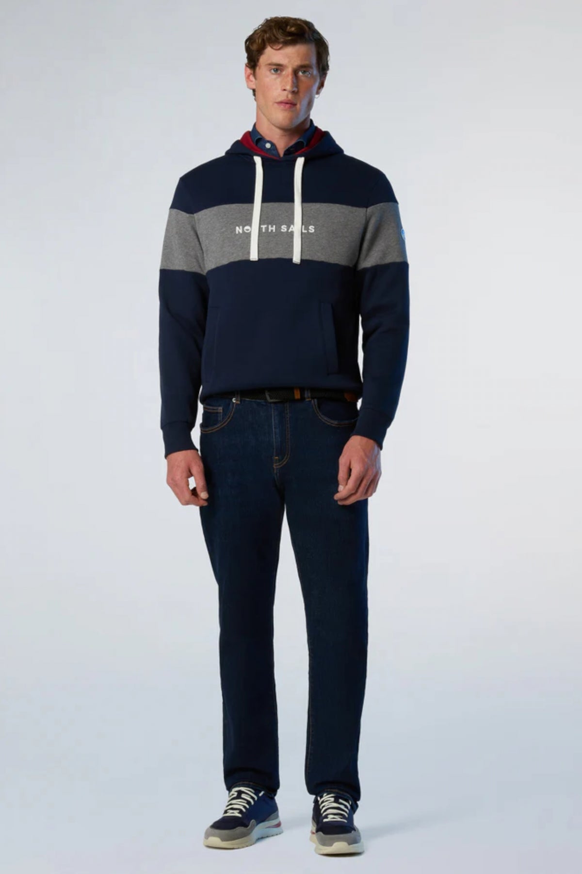 NORTH SAILS HOODED SWEATER en color AZUL  (4)