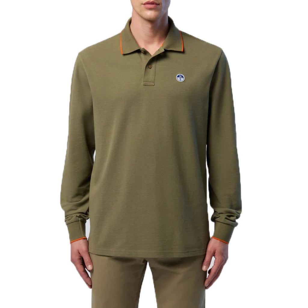 NORTH SAILS POLO LONG SLEEVE en color VERDE  (4)