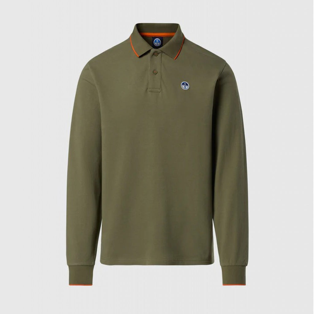 NORTH SAILS POLO LONG SLEEVE en color VERDE  (5)