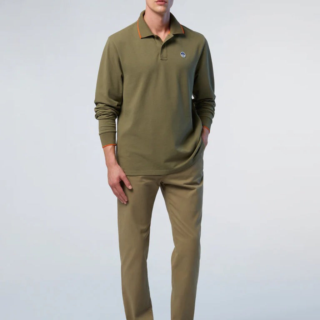 NORTH SAILS POLO LONG SLEEVE en color VERDE  (7)