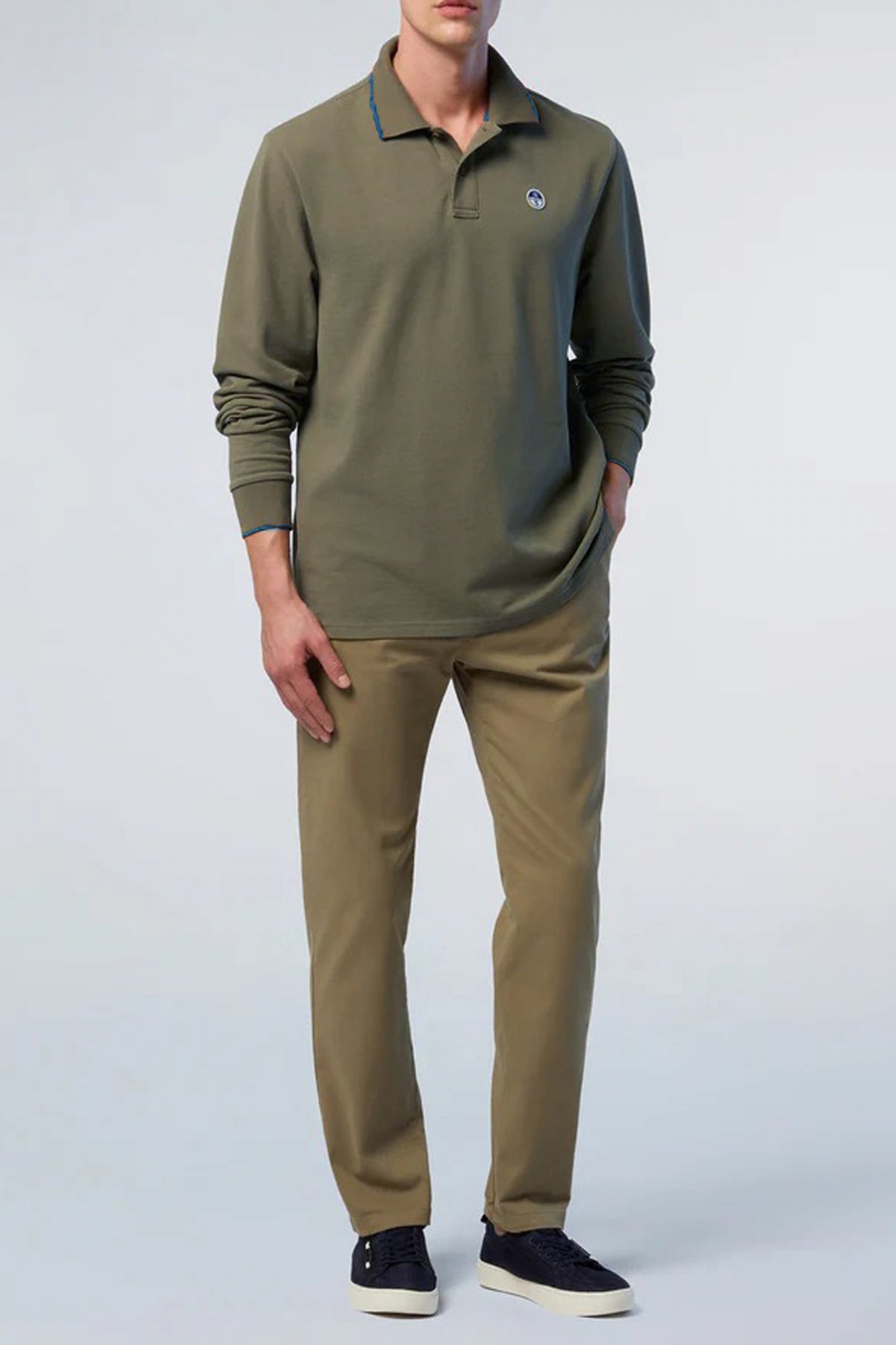 NORTH SAILS POLO LONG SLEEVE en color VERDE  (4)