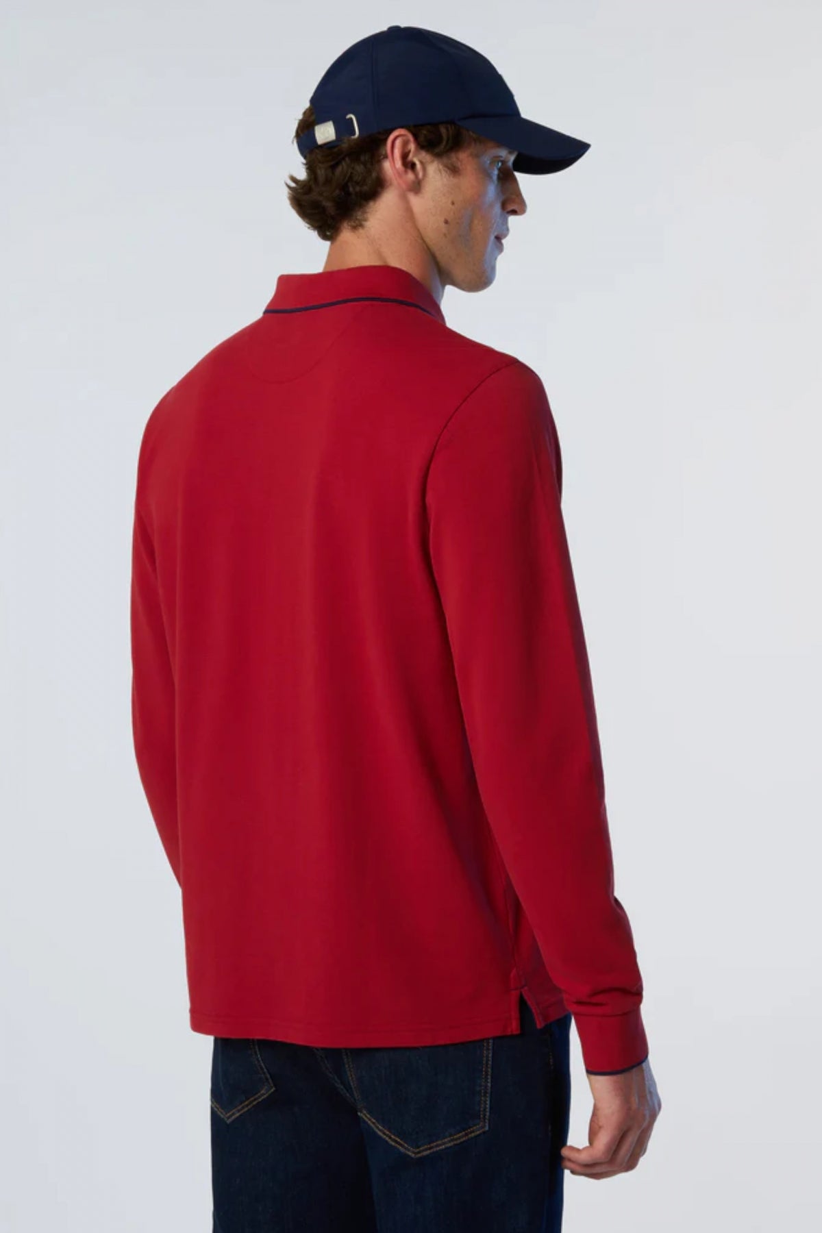 NORTH SAILS POLO LONG SLEEVE en color ROJO  (3)