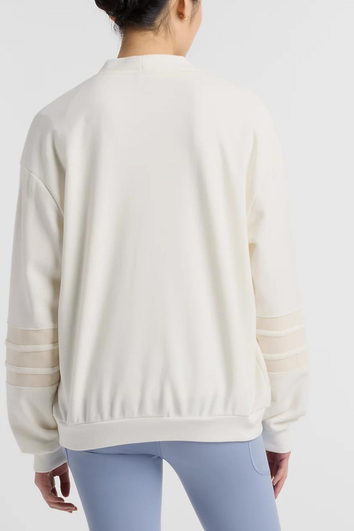 NEW BALANCE COASTAL FLEECE CARDIGAN en color BLANCO  (3)