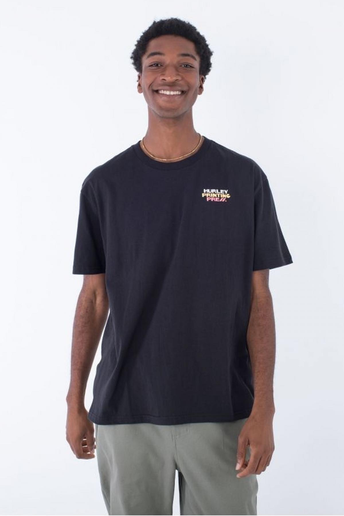 HURLEY ORGANIC MARKS TEE en color NEGRO  (1)