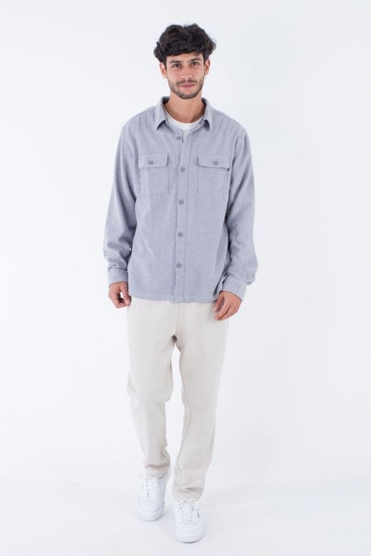 HURLEY  SANTA CRUZ TWILL FLANNEL en color GRIS  (4)