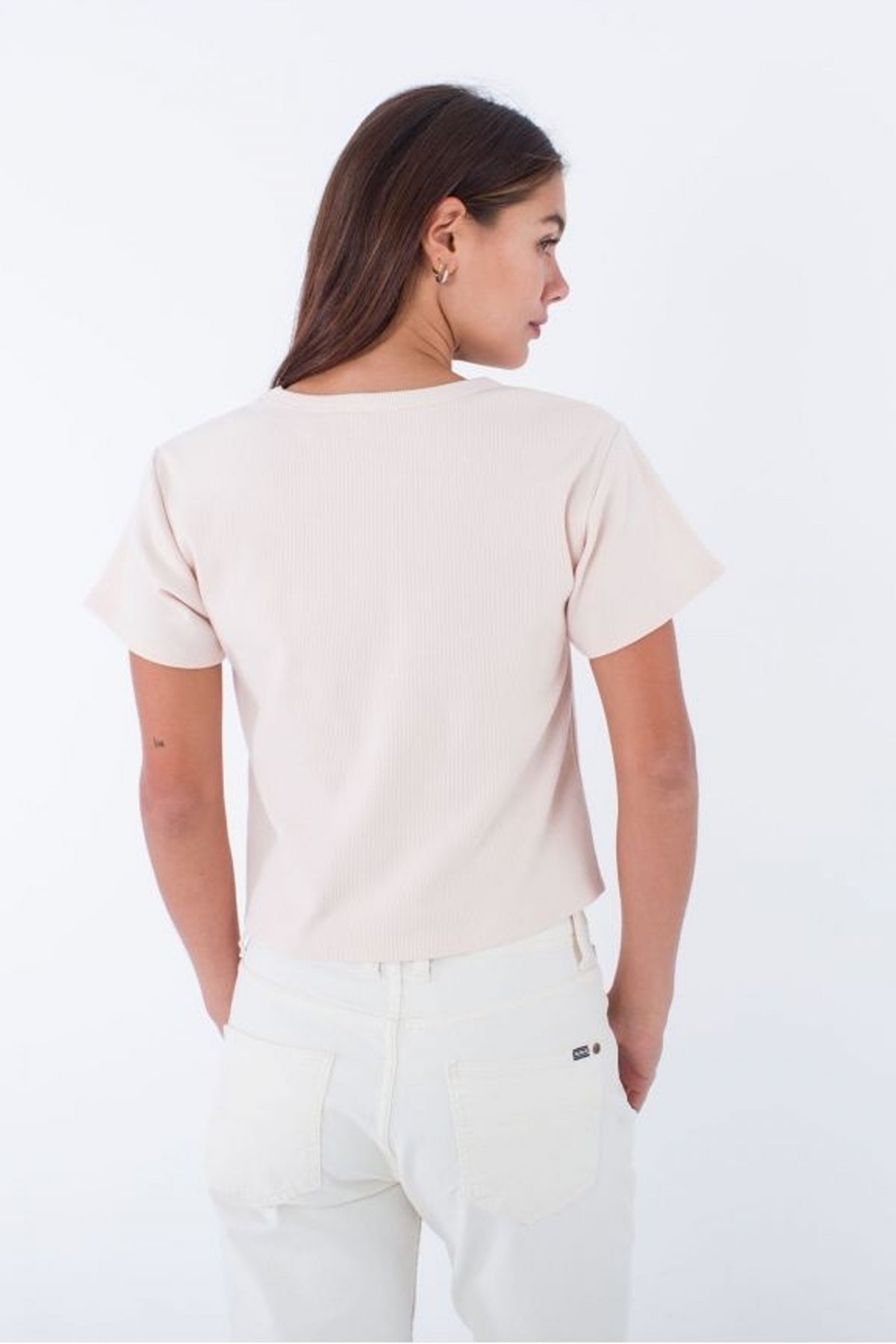 HURLEY TOMGIRL BABY RIB TEE en color ROSA  (3)