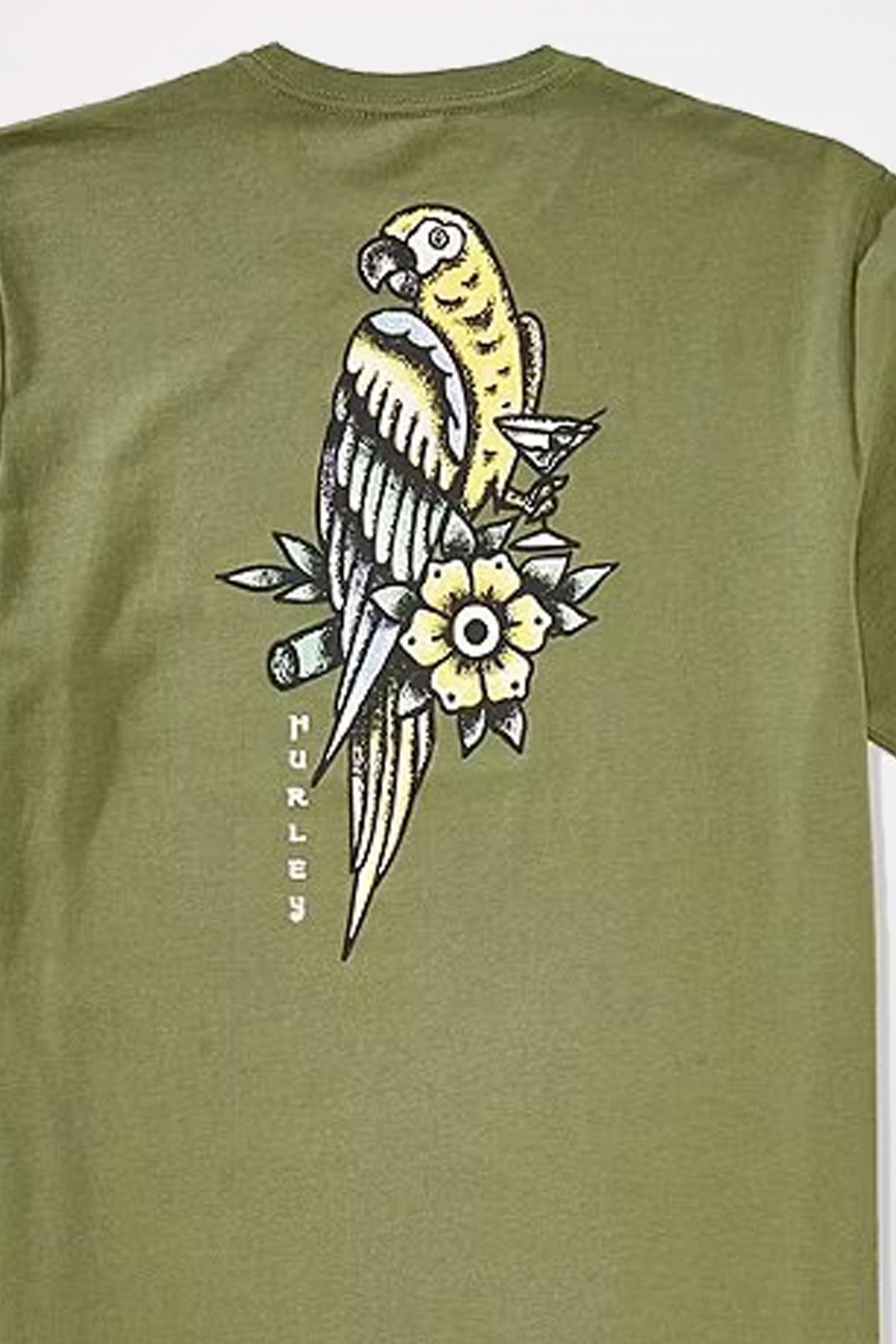 HURLEY PARROT LAD SS en color VERDE  (3)