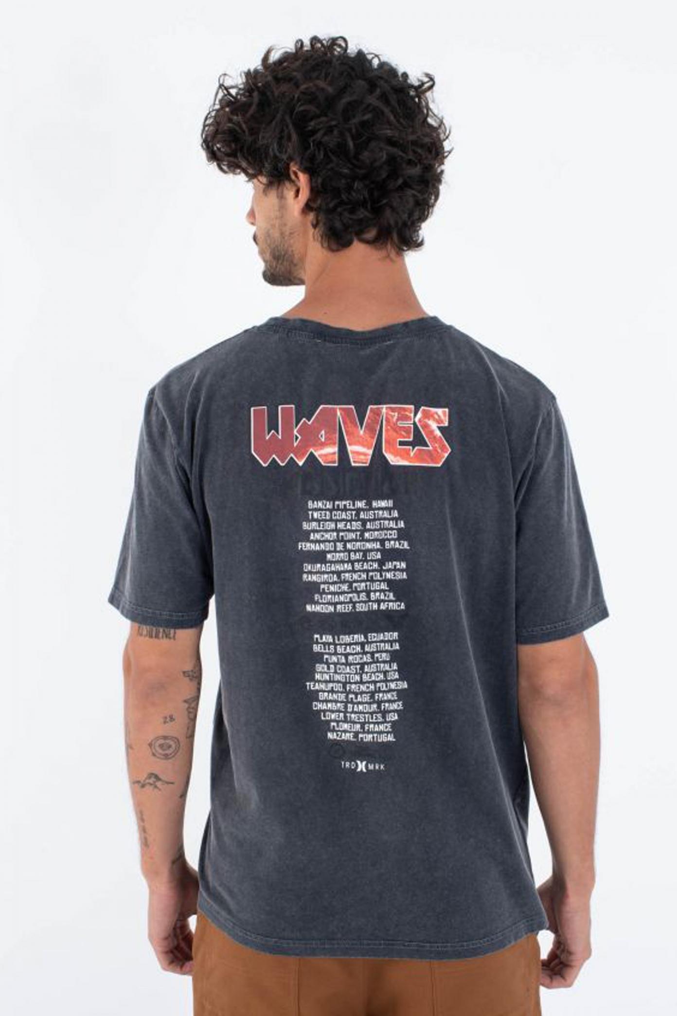 HURLEY  M WAVE ADDICTION SS TEE en color GRIS  (2)