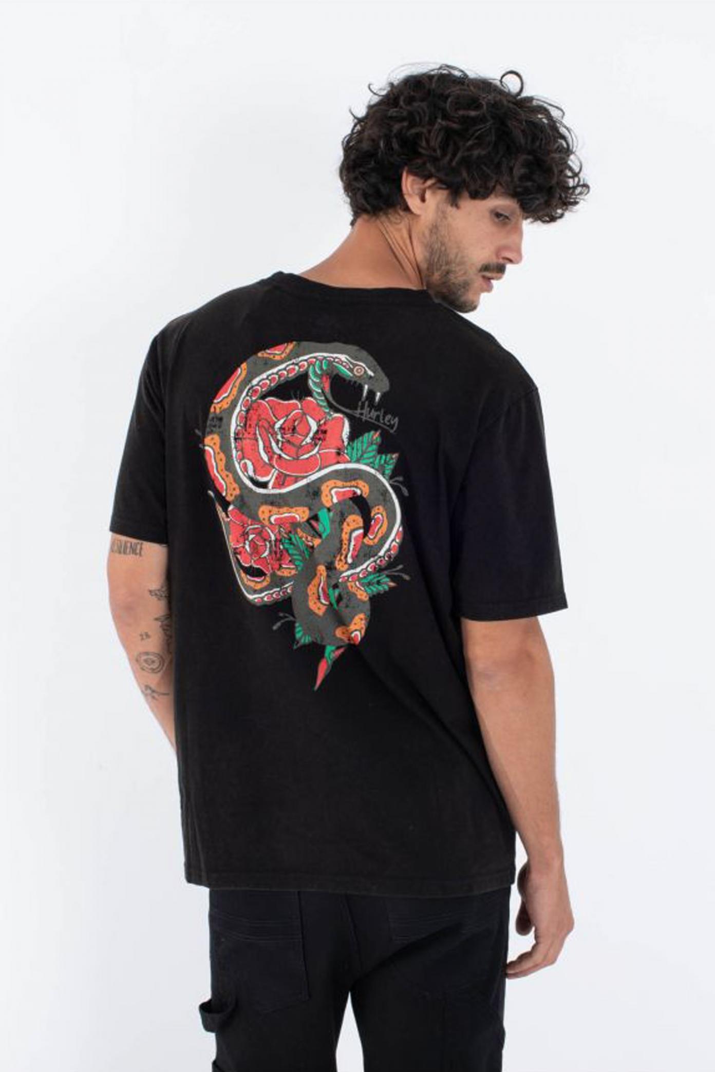 HURLEY M COBRA SS TEE en color NEGRO  (2)