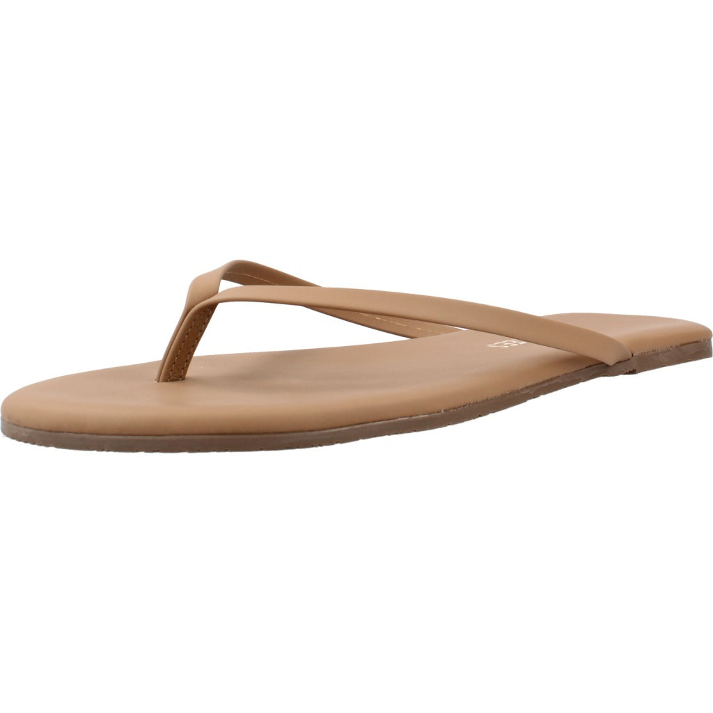 TKEES  SANDALIA PLANA  en color MARRON CLARO  (1)