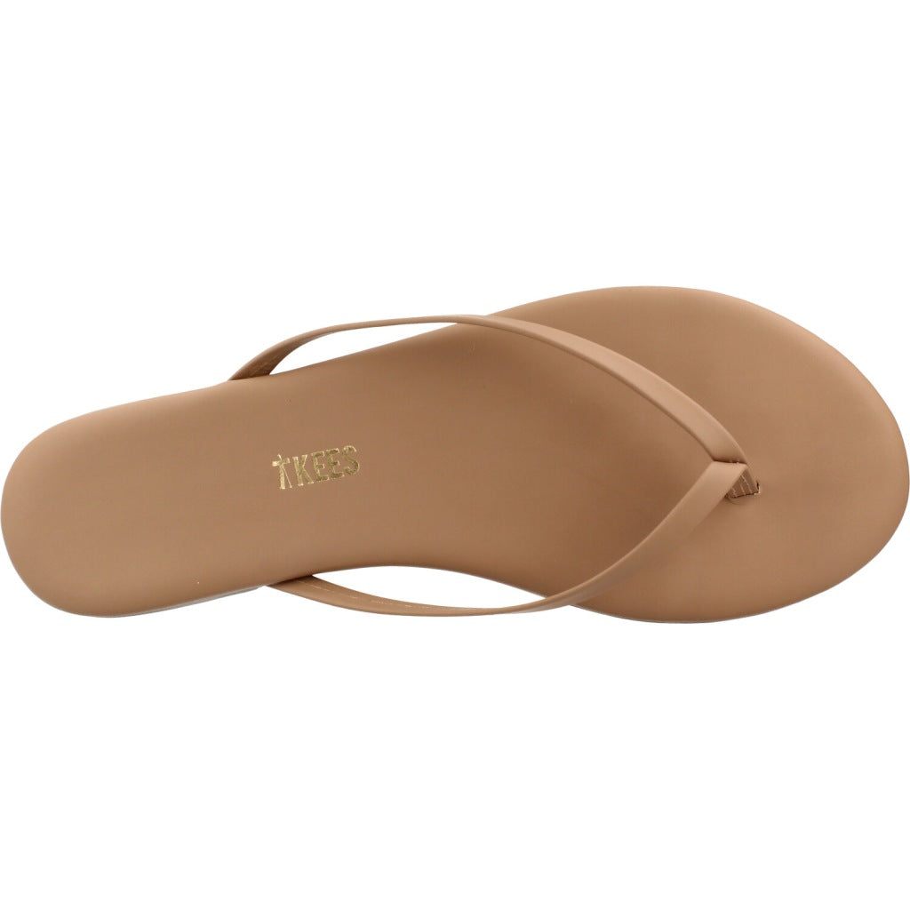 TKEES  SANDALIA PLANA  en color MARRON CLARO  (6)
