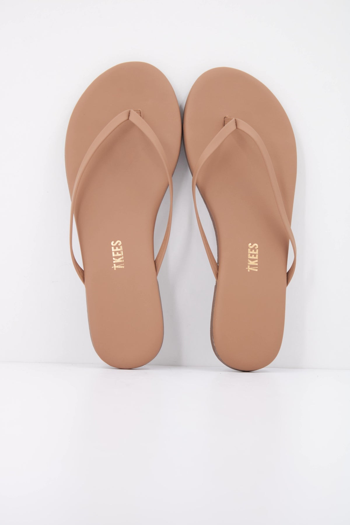 TKEES  SANDALIA PLANA  en color MARRON CLARO  (3)
