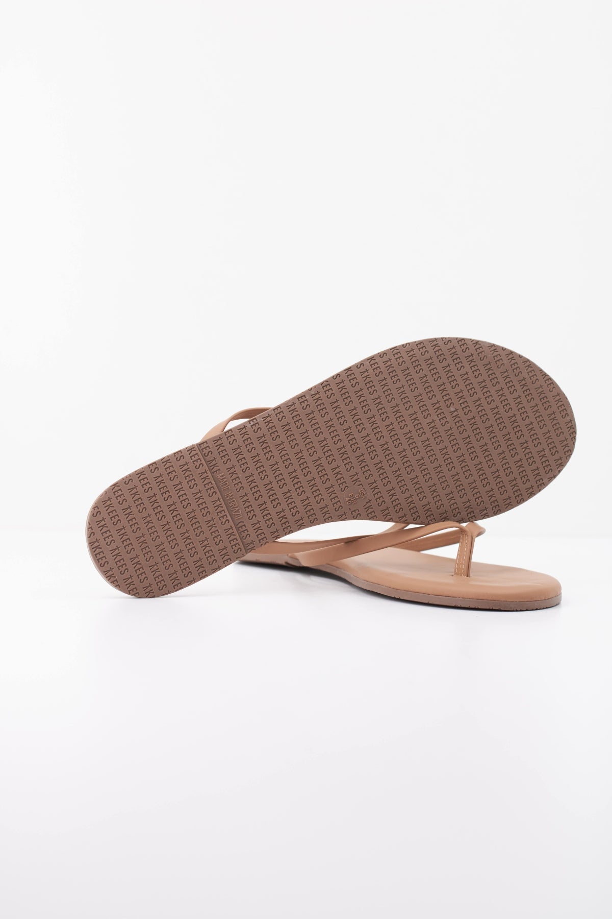 TKEES  SANDALIA PLANA  en color MARRON CLARO  (5)