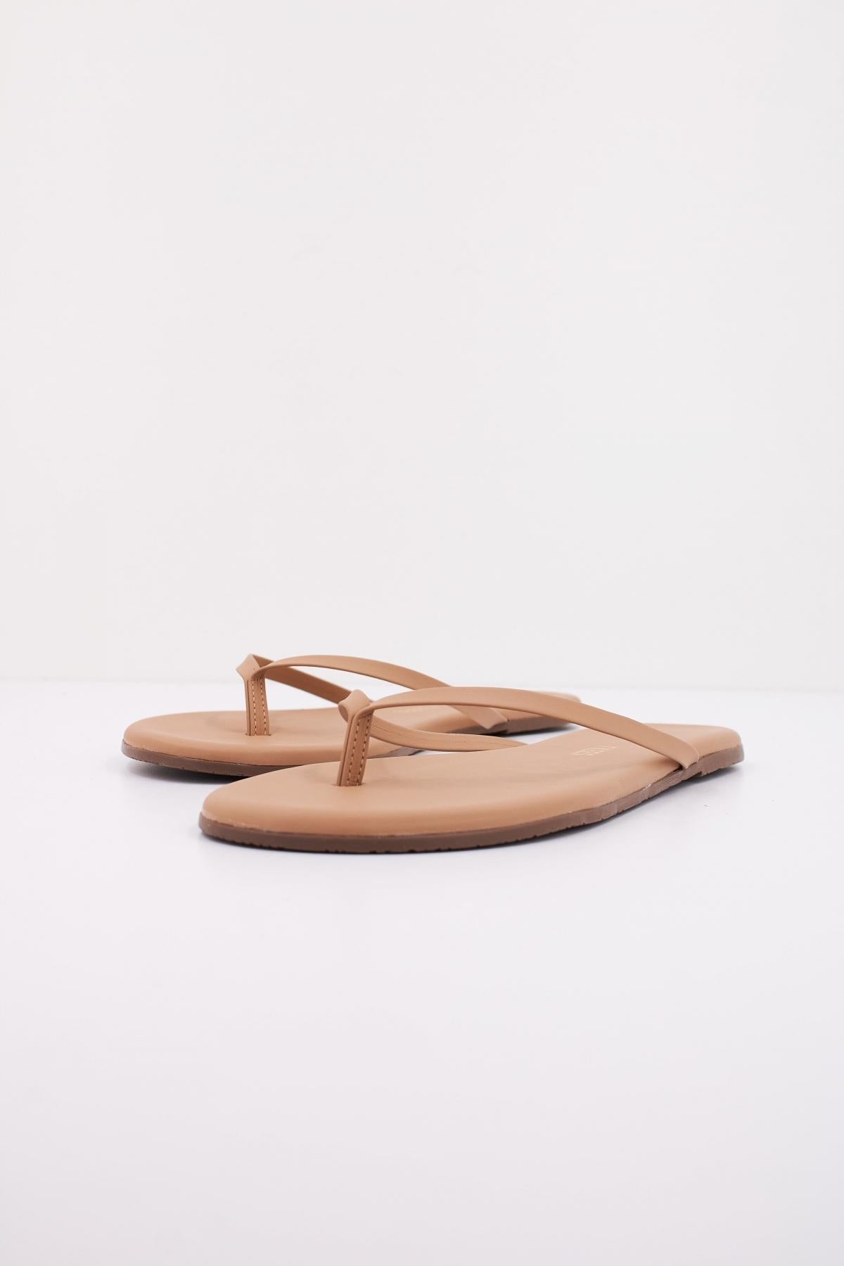 TKEES  SANDALIA PLANA  en color MARRON CLARO  (2)