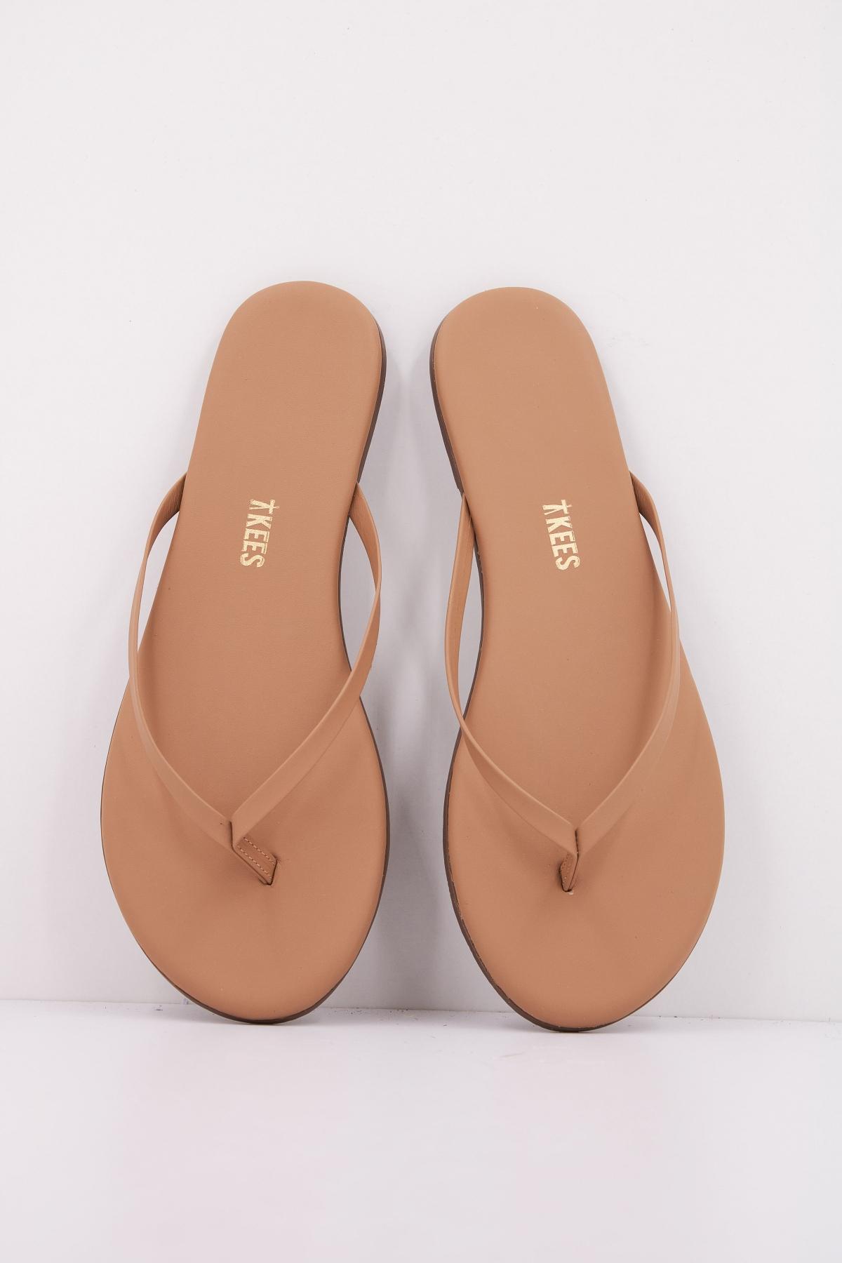 TKEES  SANDALIA PLANA  en color MARRON CLARO  (3)