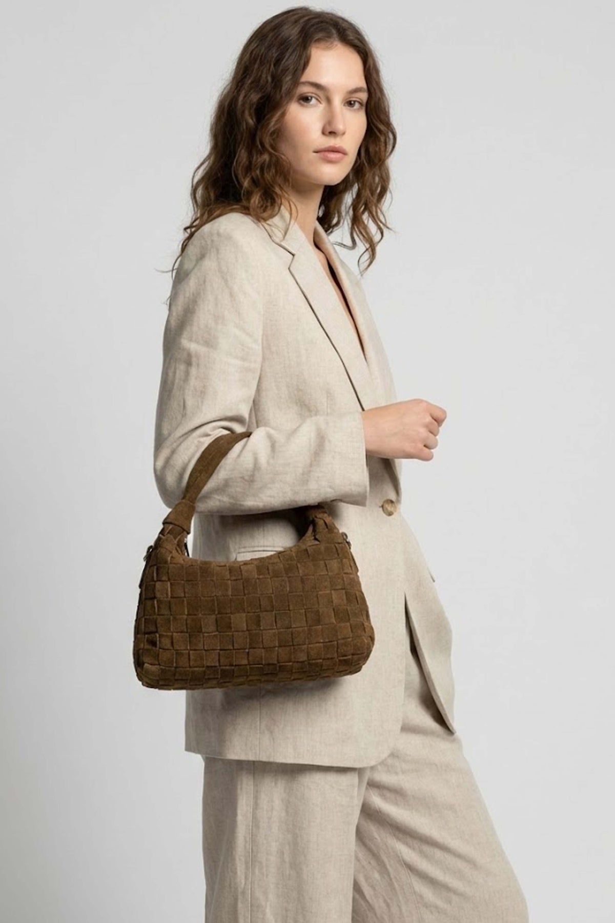 NUNOO MINI DANDY BRAIDED SUEDE en color VERDE  (1)