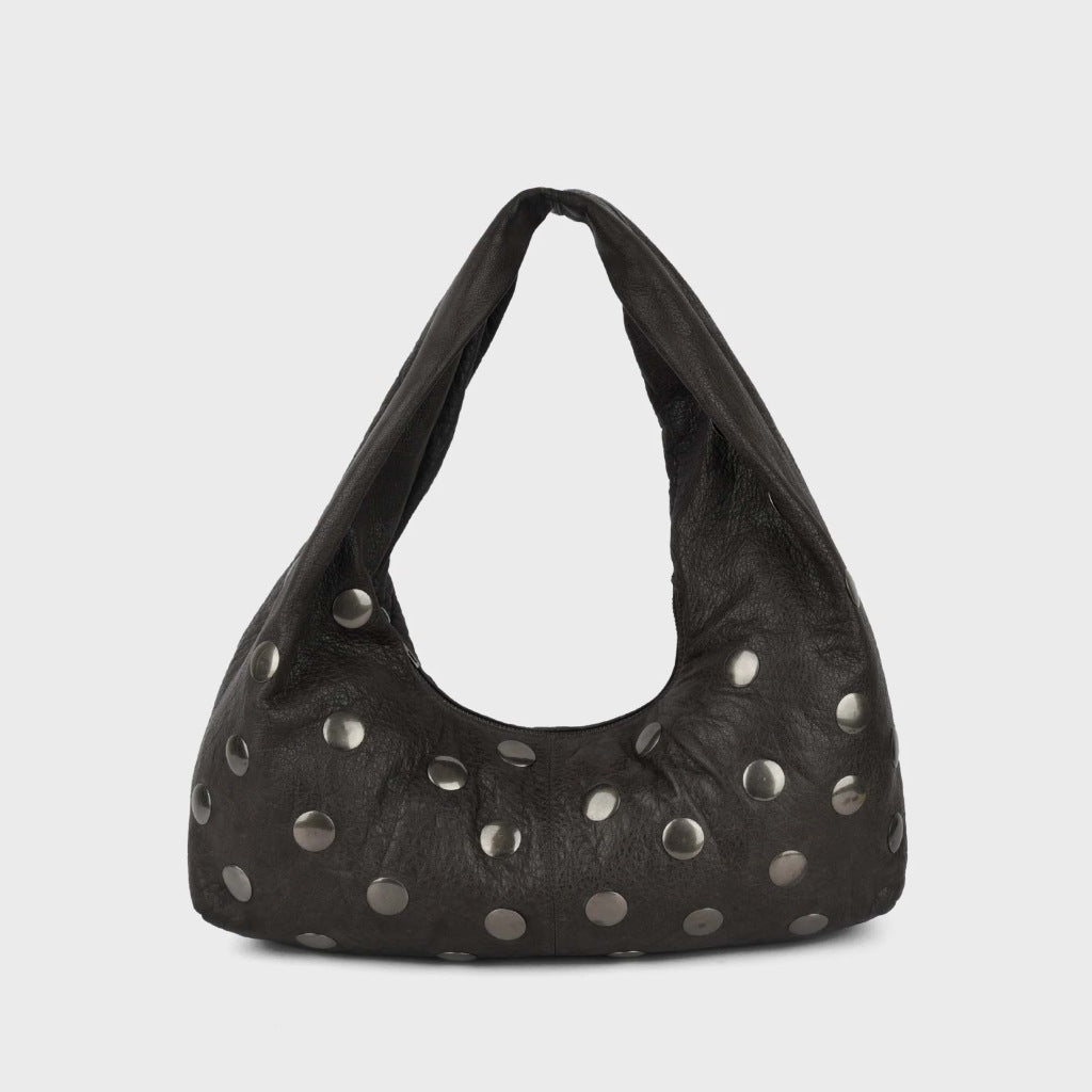 NUNOO  SMALL ALMA RIVET WASHED  en color MARRON  (4)