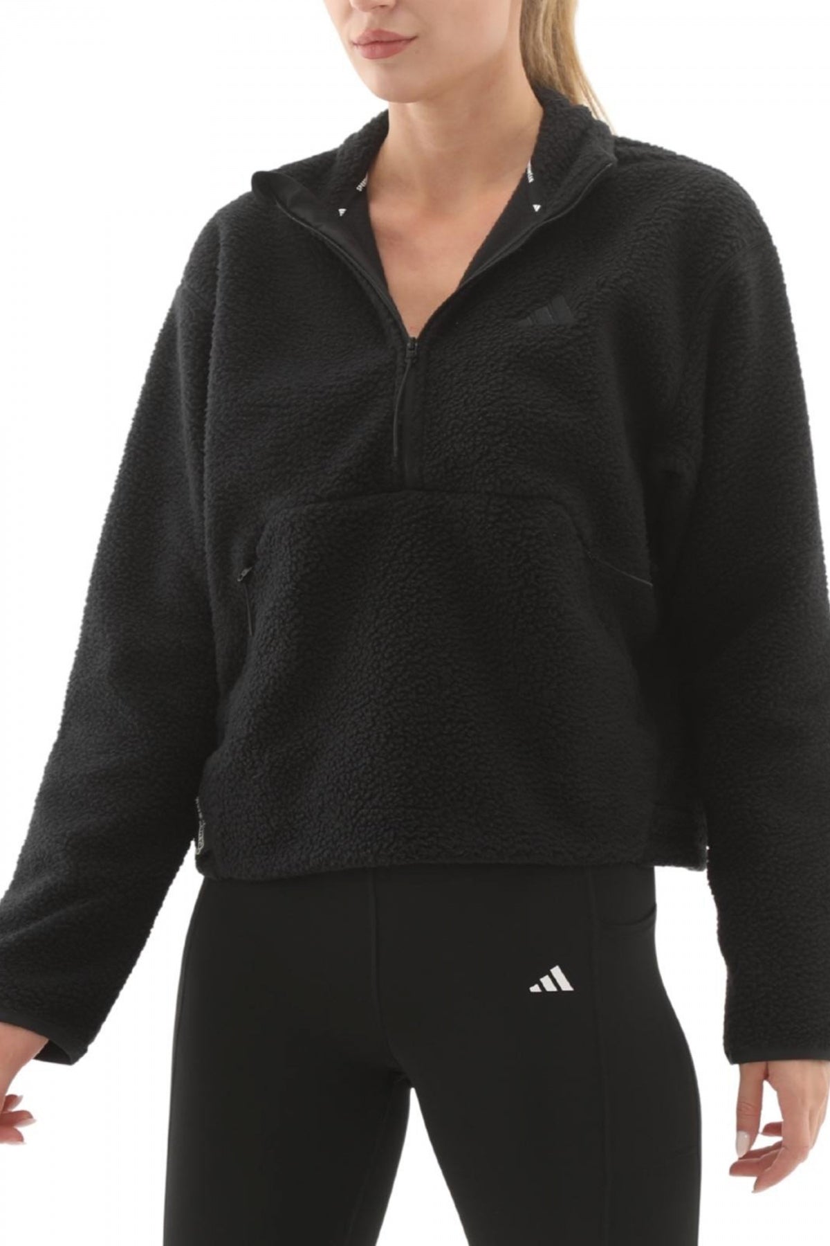 ADIDAS W CT FLEECE HZ en color NEGRO  (3)