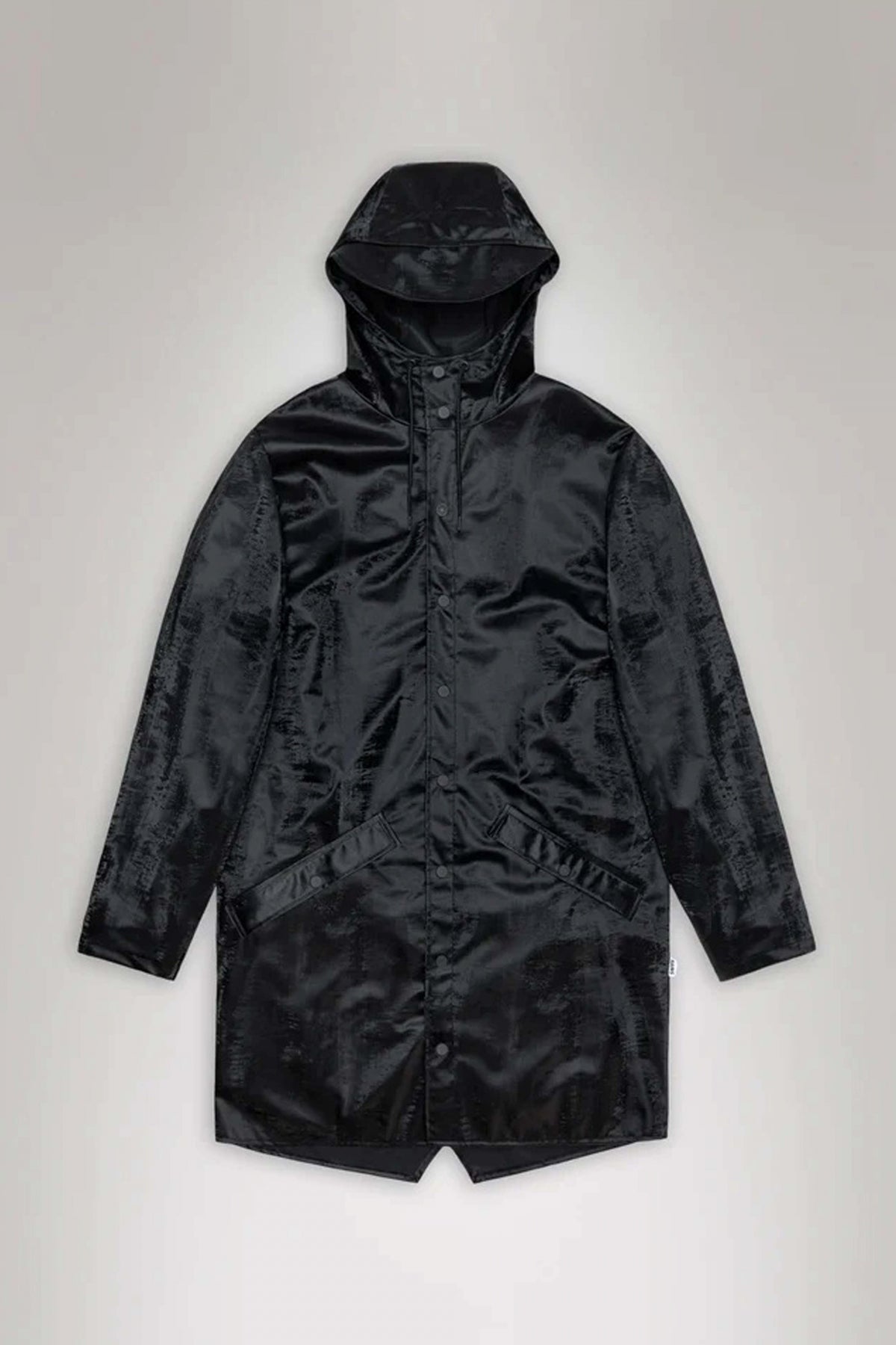 RAINS LONG JACKET W en color NEGRO  (2)