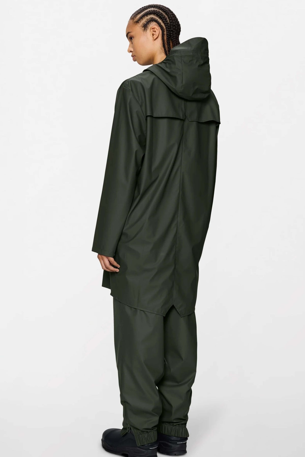 RAINS LONG JACKET W en color GRIS  (6)