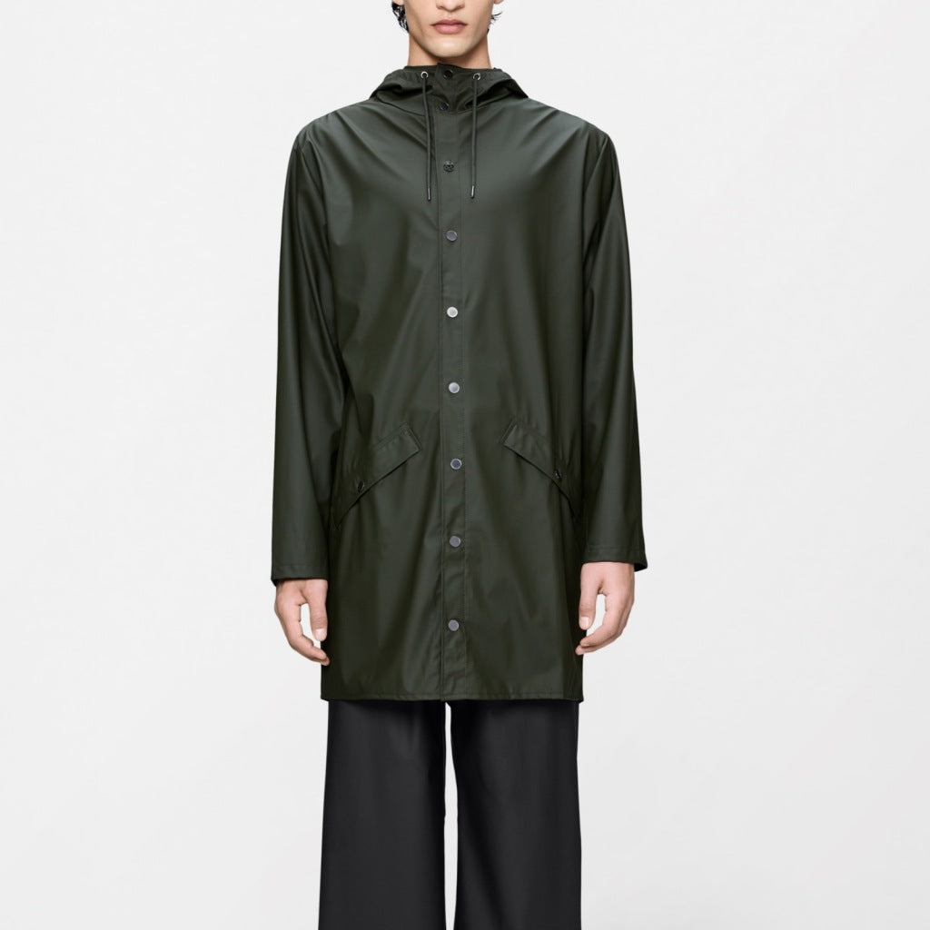 RAINS R LONG JACKET W en color AZUL  (4)