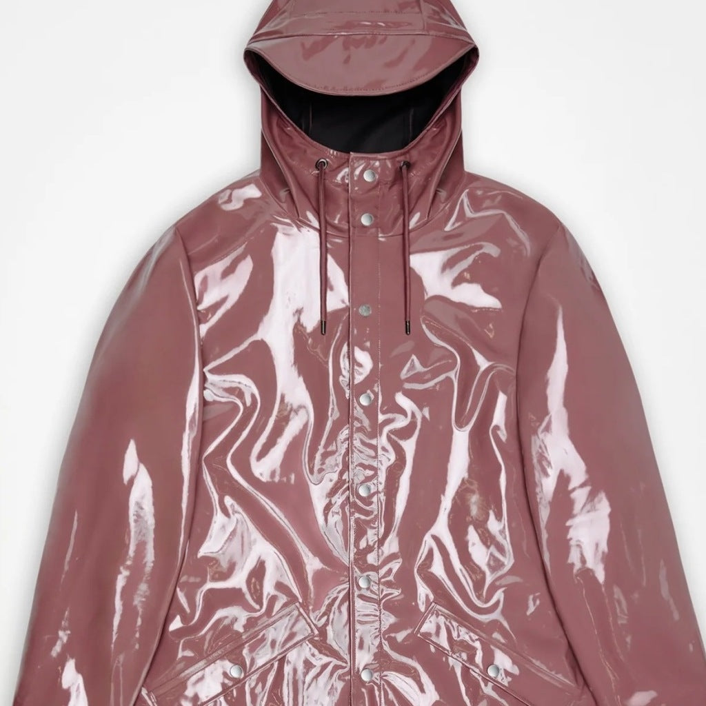 RAINS R LONG JACKET W en color ROSA  (4)