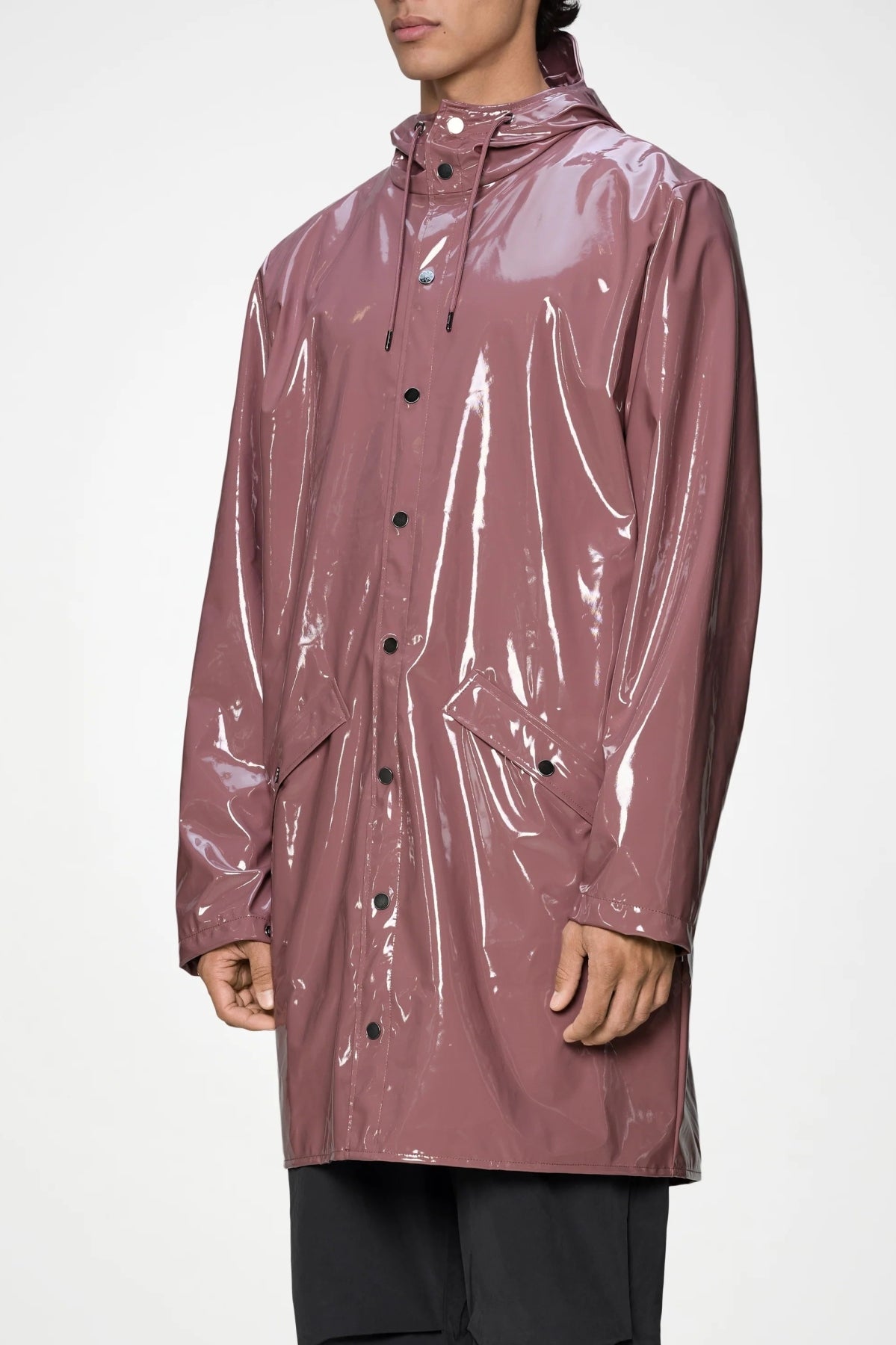 RAINS R LONG JACKET W en color ROSA  (1)