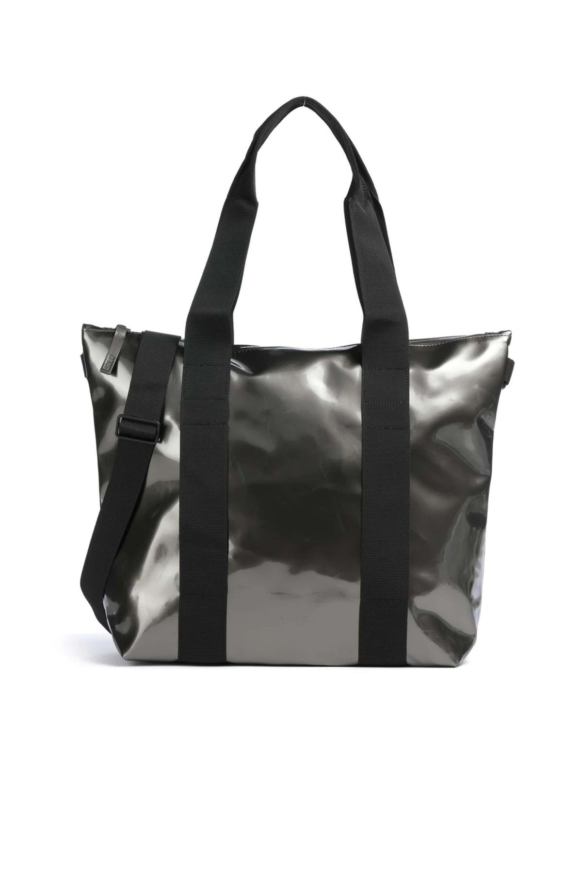 RAINS TOTE BAG MINI W en color PLATA  (1)
