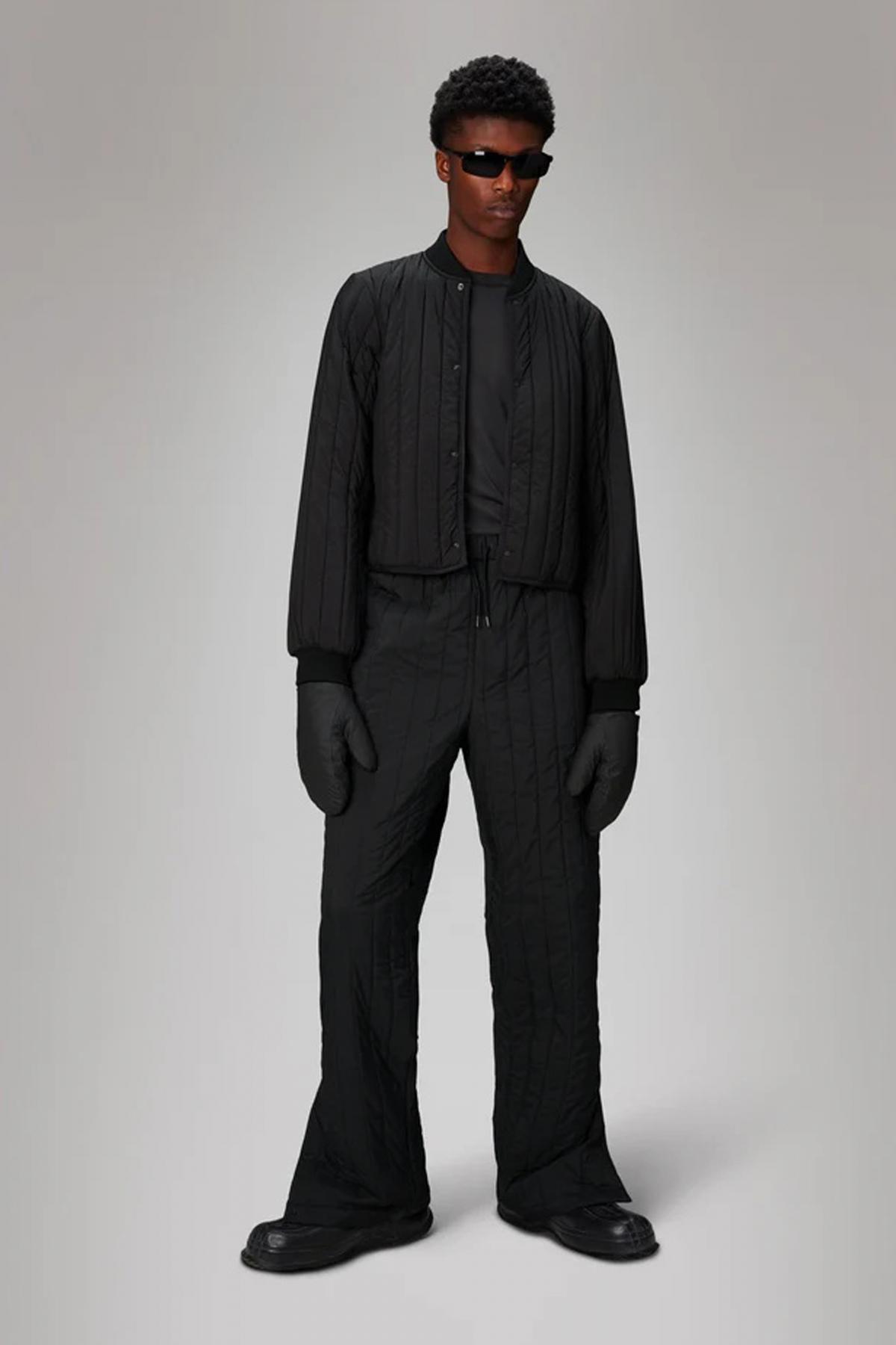 RAINS BANJA LINER BOMBER W JACKET en color NEGRO  (4)