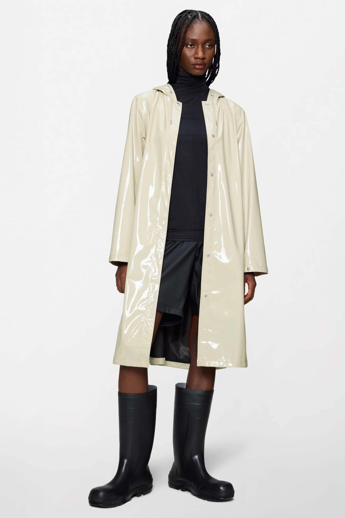 RAINS A LINE LONGER W JACKET W en color MARRON CLARO  (5)