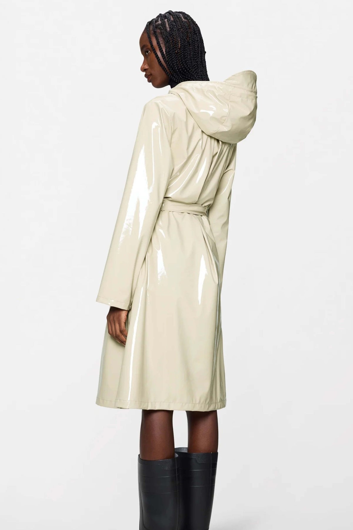 RAINS A LINE LONGER W JACKET W en color MARRON CLARO  (6)