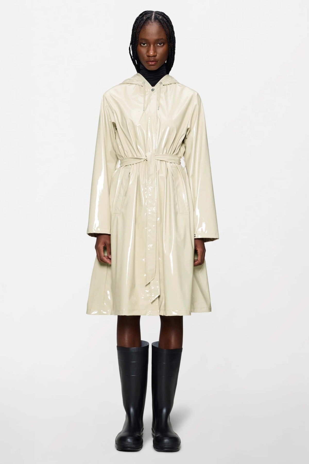 RAINS A LINE LONGER W JACKET W en color MARRON CLARO  (7)