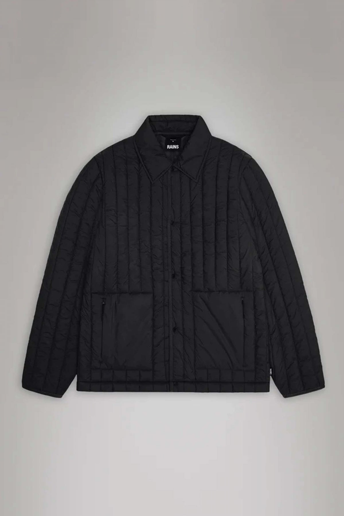 RAINS BANJA LINER OVERSHIRT T en color NEGRO  (2)