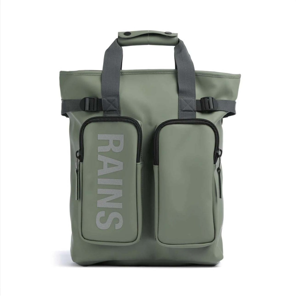 RAINS  TOTE BACKPACK W  en color VERDE  (1)