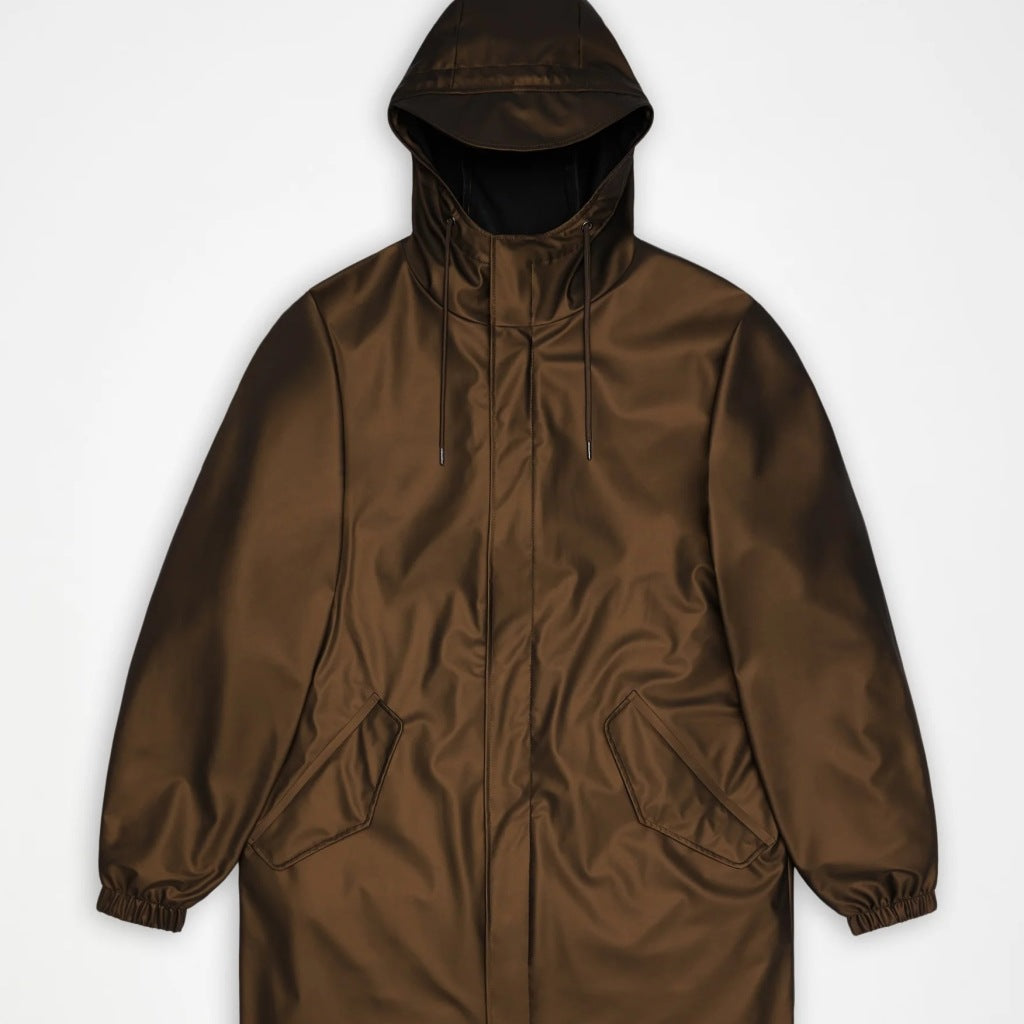 RAINS R FISHTAIL PARKA W en color MARRON  (4)