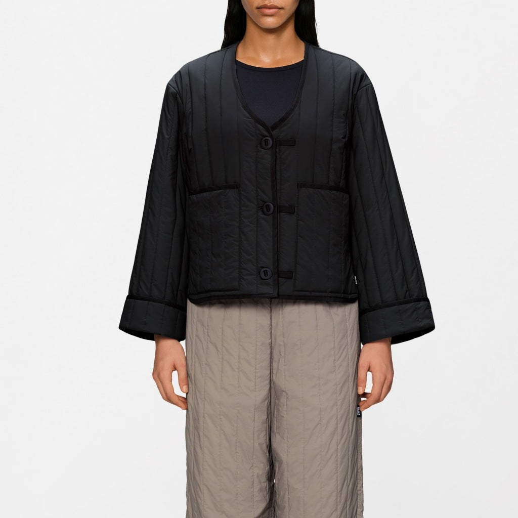 RAINS R BANJA LINER JACKET T en color NEGRO  (4)