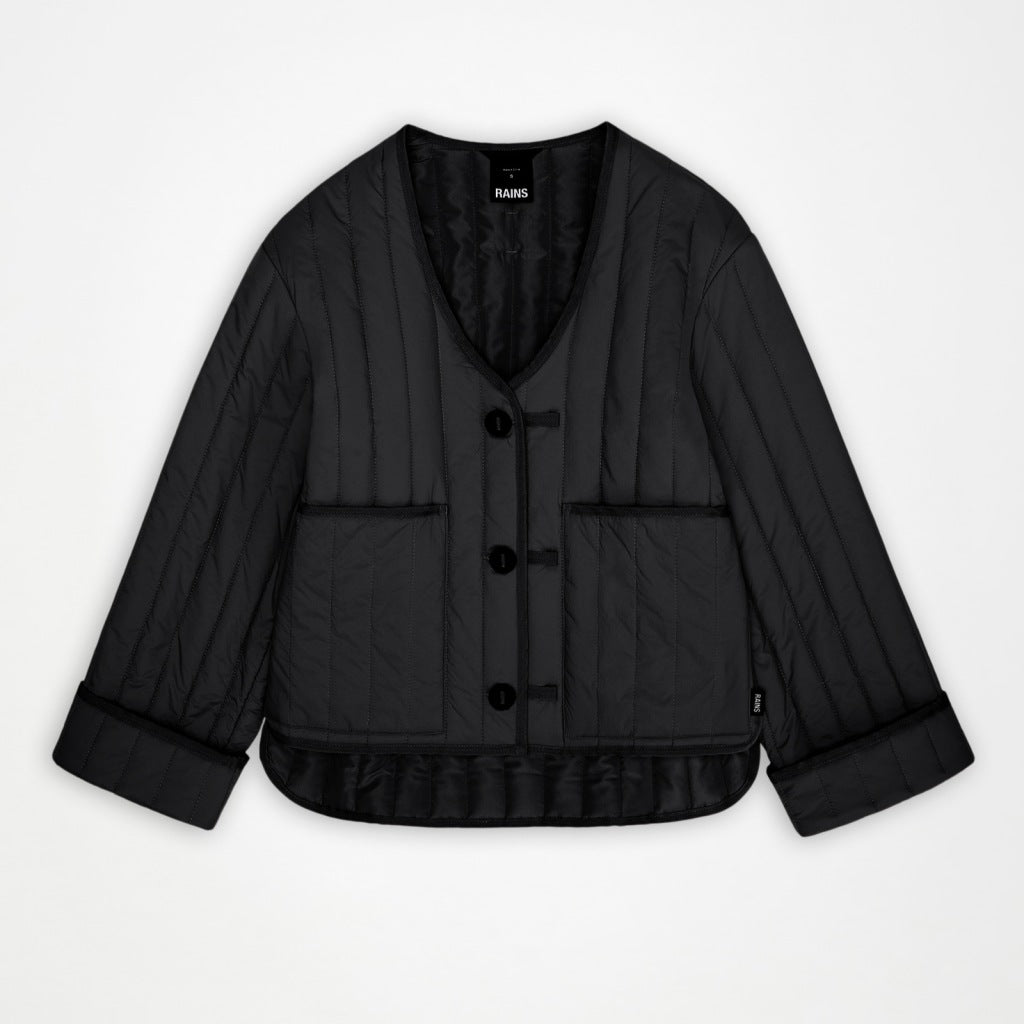 RAINS R BANJA LINER JACKET T en color NEGRO  (6)