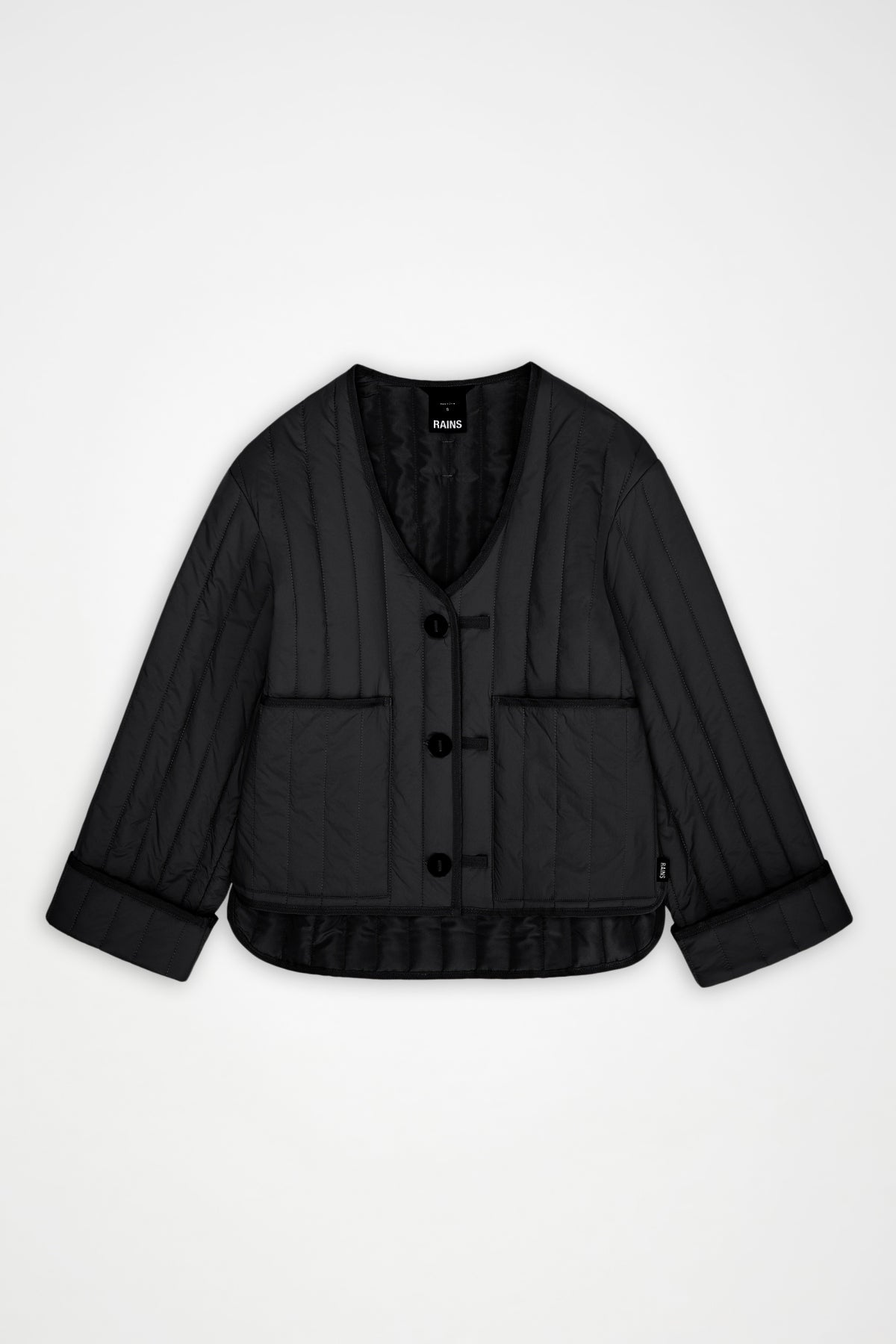 RAINS R BANJA LINER JACKET T en color NEGRO  (1)