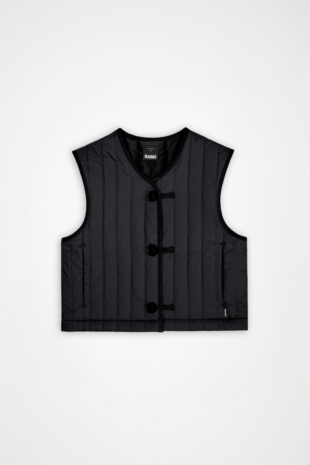 RAINS R BANJA SHORT LINER VEST T en color NEGRO  (1)