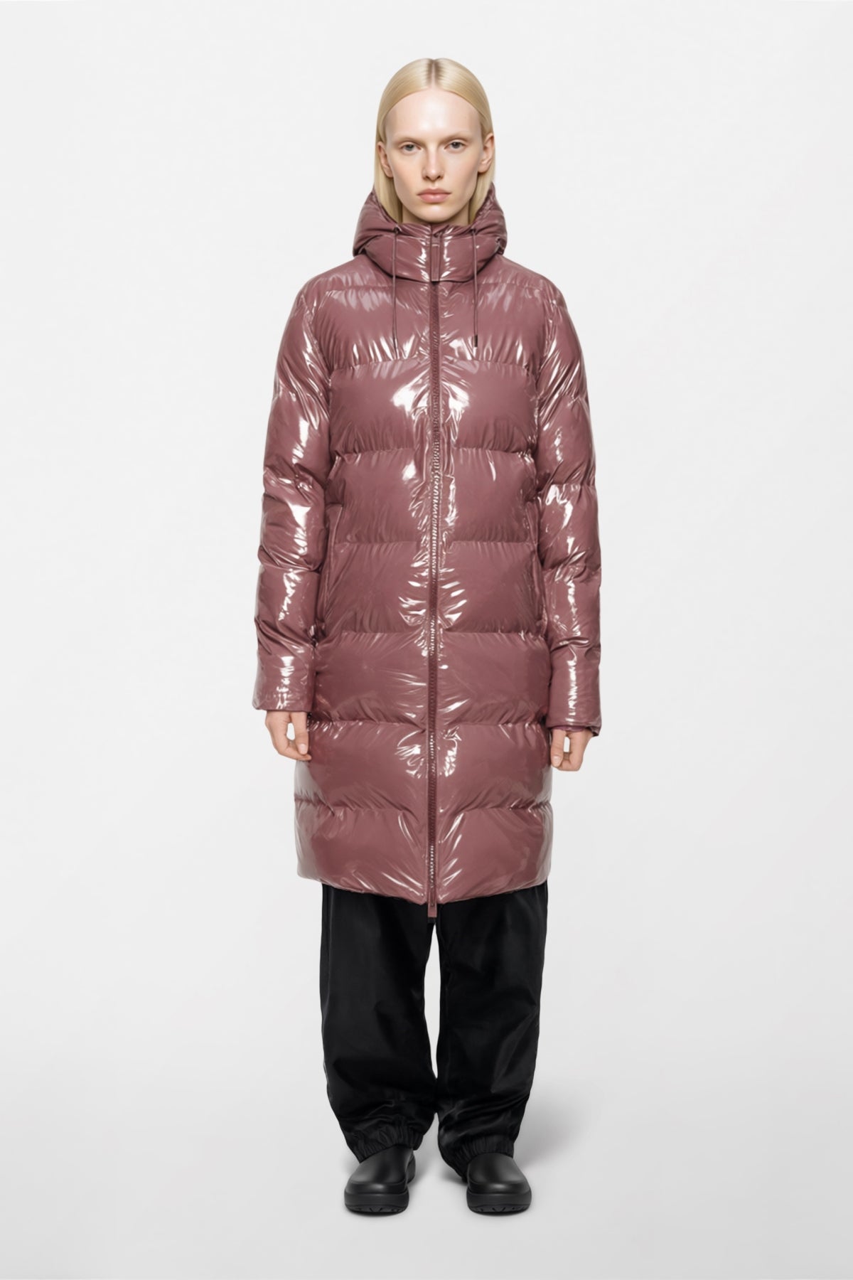 RAINS R ALTA LONGER PUFFER JACKET W en color ROSA  (1)