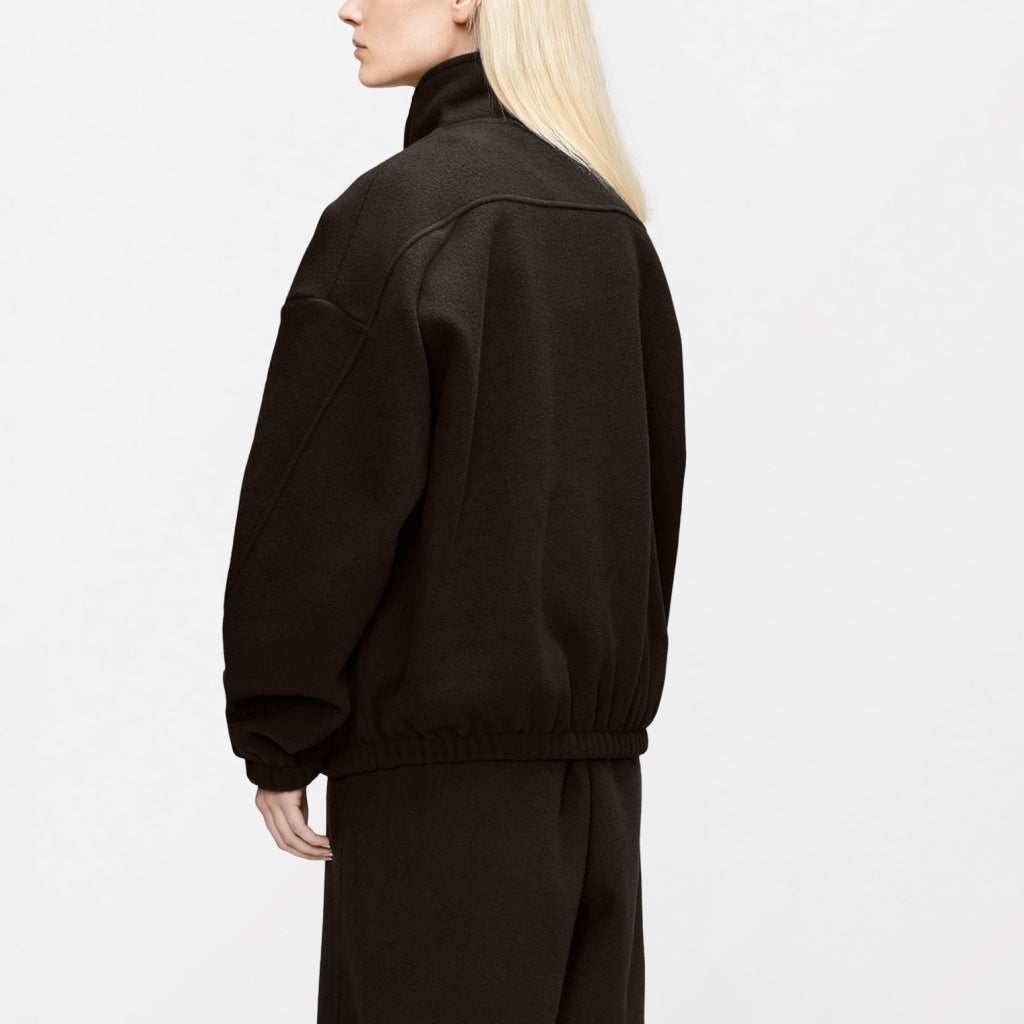 RAINS R FLEECE ZIP JACKET en color NEGRO  (5)