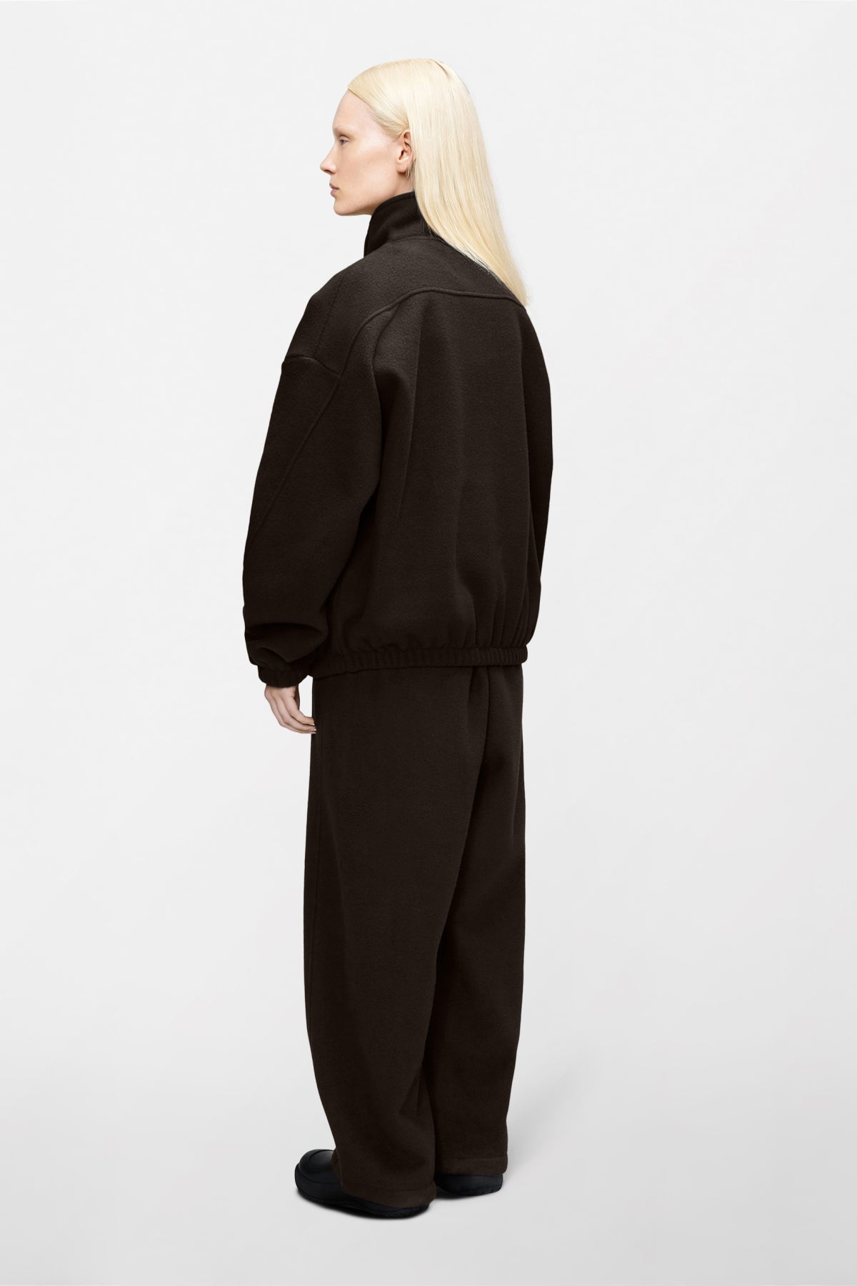 RAINS R FLEECE ZIP JACKET en color NEGRO  (2)
