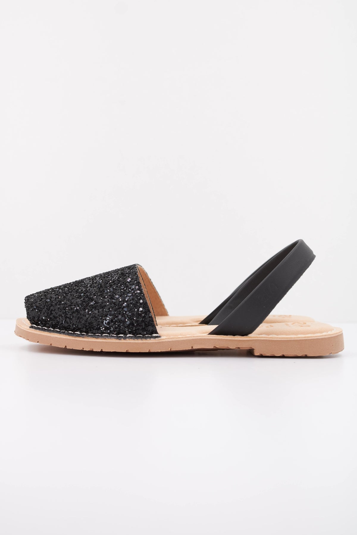 RIA MENORCA   SANDALIA GLITTER en color NEGRO  (1)
