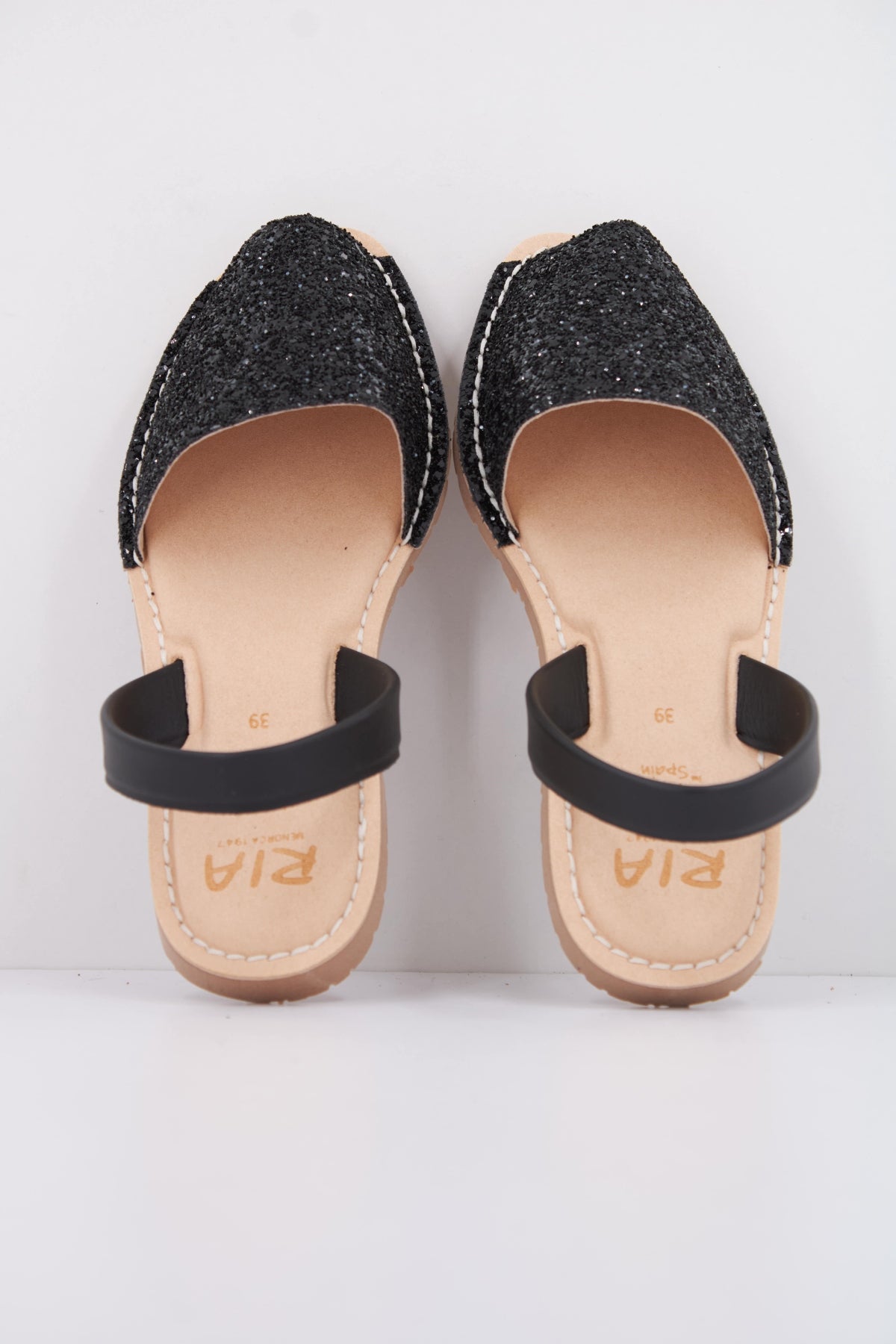 RIA MENORCA   SANDALIA GLITTER en color NEGRO  (3)