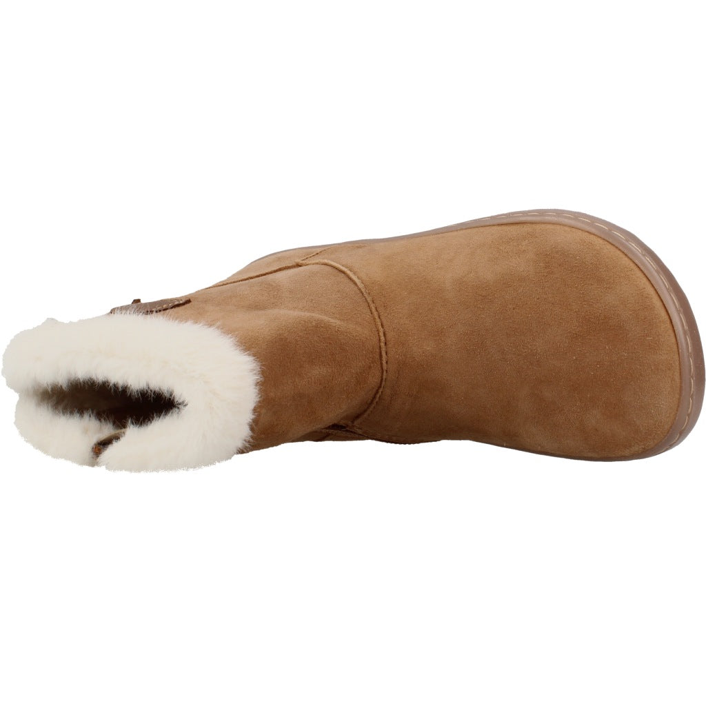CHETTO BOTIN BAREFOOT DE PIEL CON LAZO en color MARRON CLARO  (7)