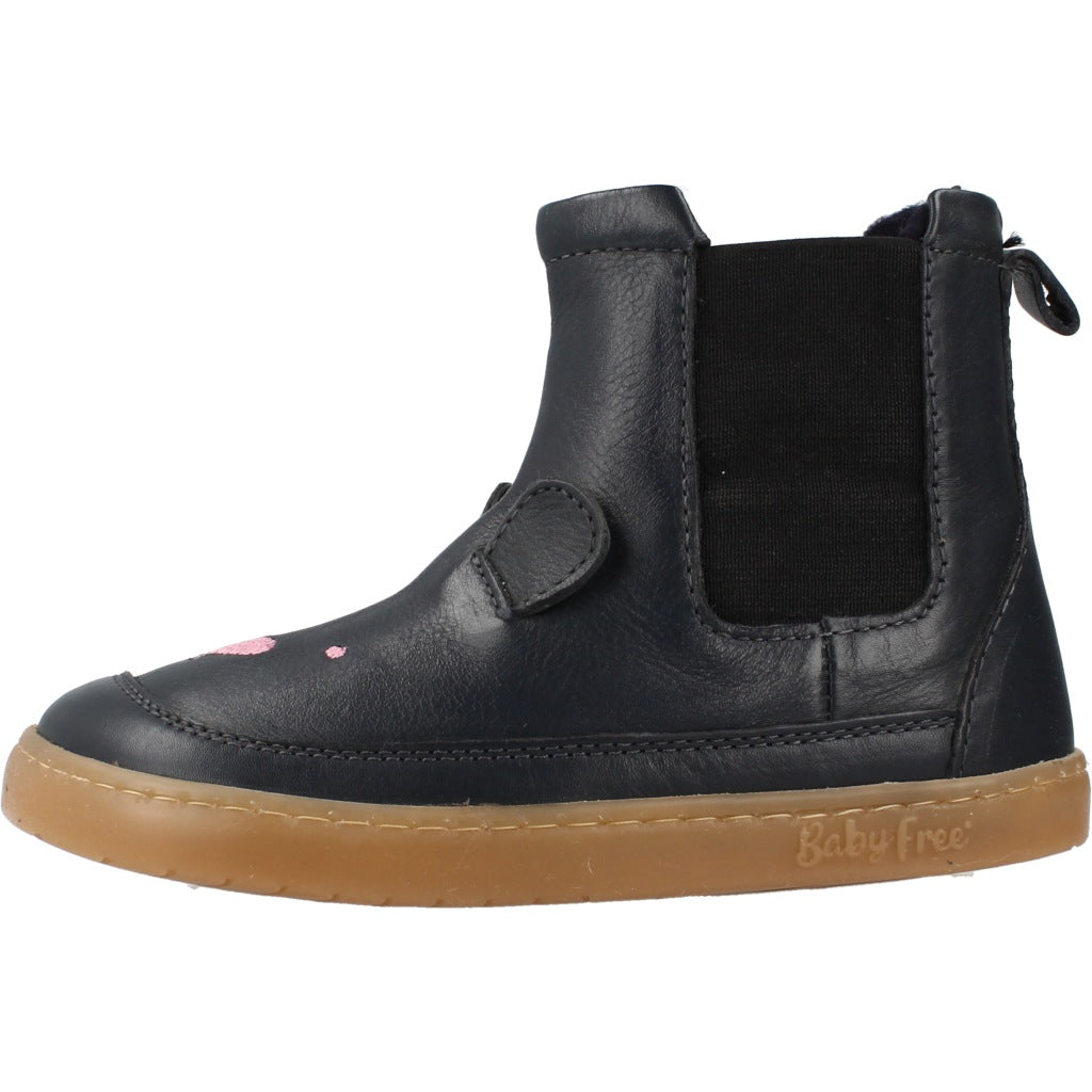 CHETTO BOTIN BAREFOOT PIEL CONEJITO CON ELASTIC en color AZUL  (2)